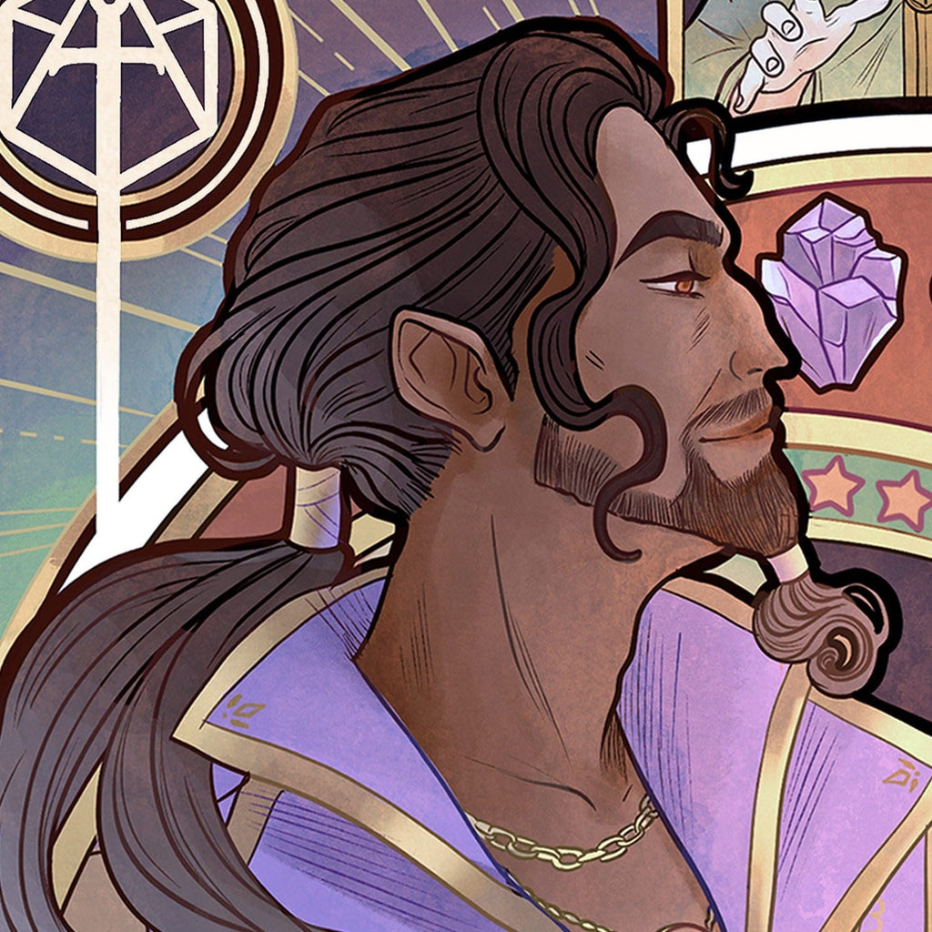 Zdjęcie produktu Critical Role Plakat artystyczny Matthew Mercer: 10th Anniversary Art Nouveau Illustrations 46 x 28 cm – bez ramy