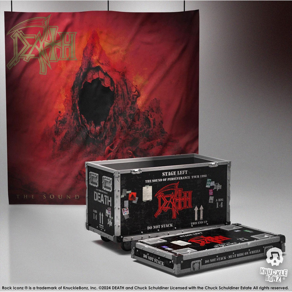 Zdjęcie produktu Death Rock Ikonz On Tour Figurka Road Case i Tło Sceniczne Zestaw The Sound of Perseverance Tour 1998