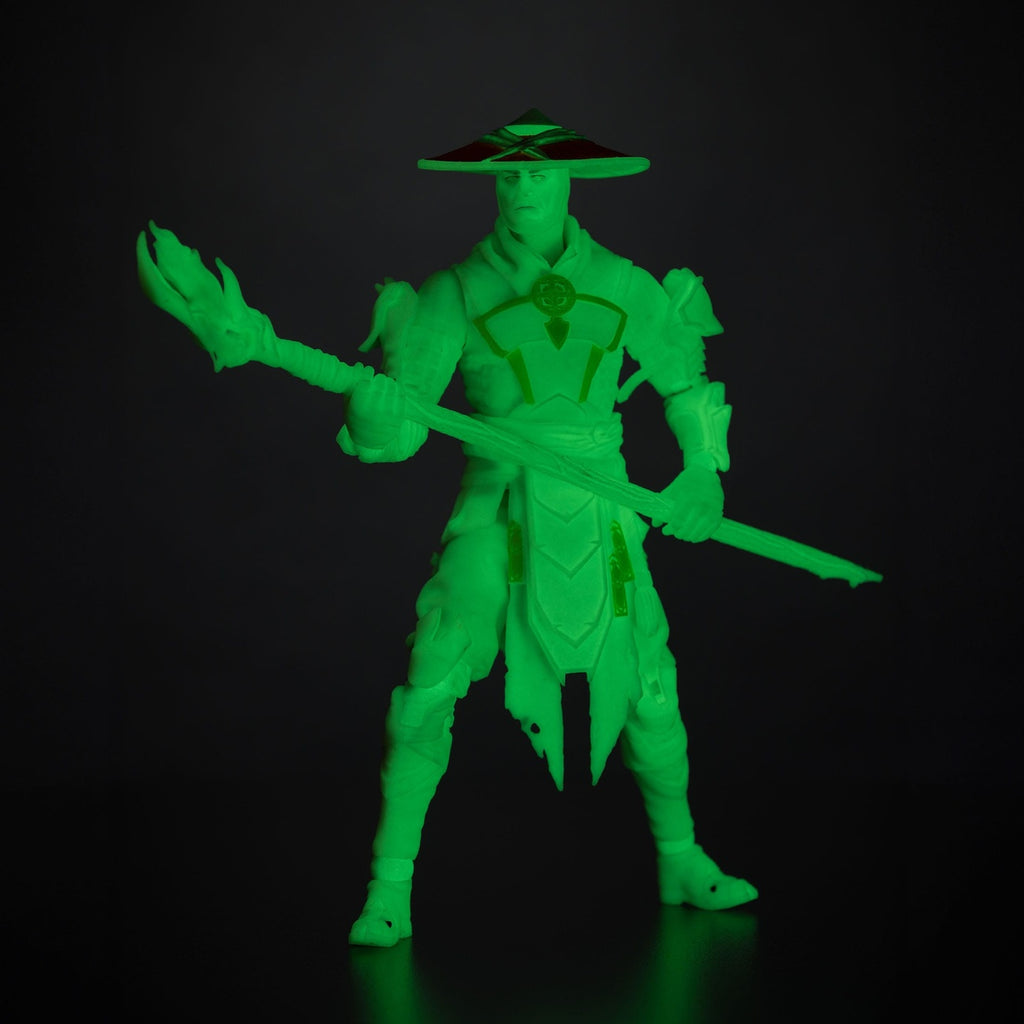 Zdjęcie produktu Figurka akcji Mortal Kombat Glow in the Dark Edition Raiden (Gold Label) 18 cm