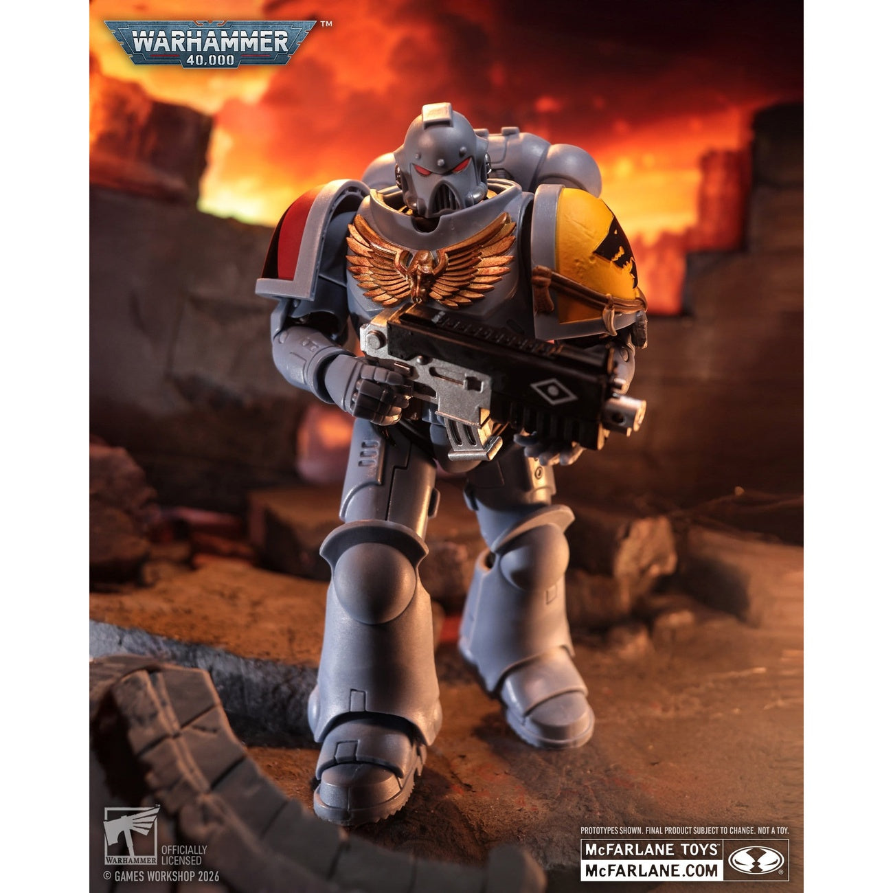 Zdjęcie produktu Warhammer 40,000 Figurka akcji Grey Hunter (Space Wolves) 18 cm