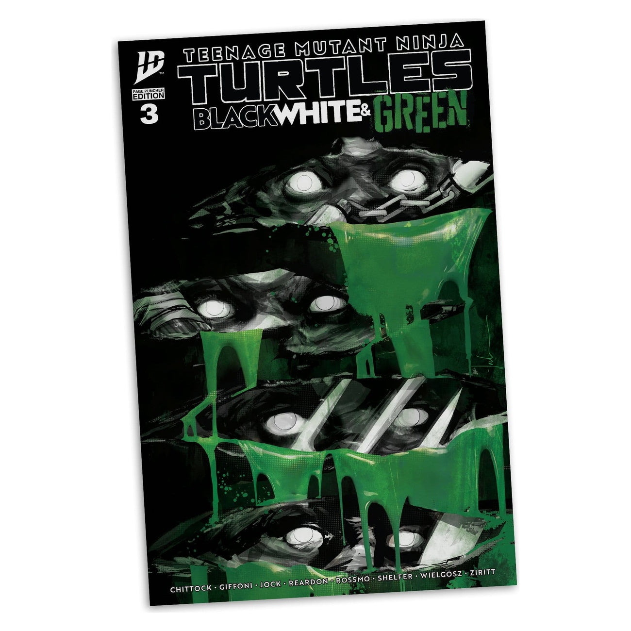 Zdjęcie produktu Teenage Mutant Ninja Turtles Page Punchers figurka akcji Raphael (Black White & Green) (Red Platinum Edition) 13 cm