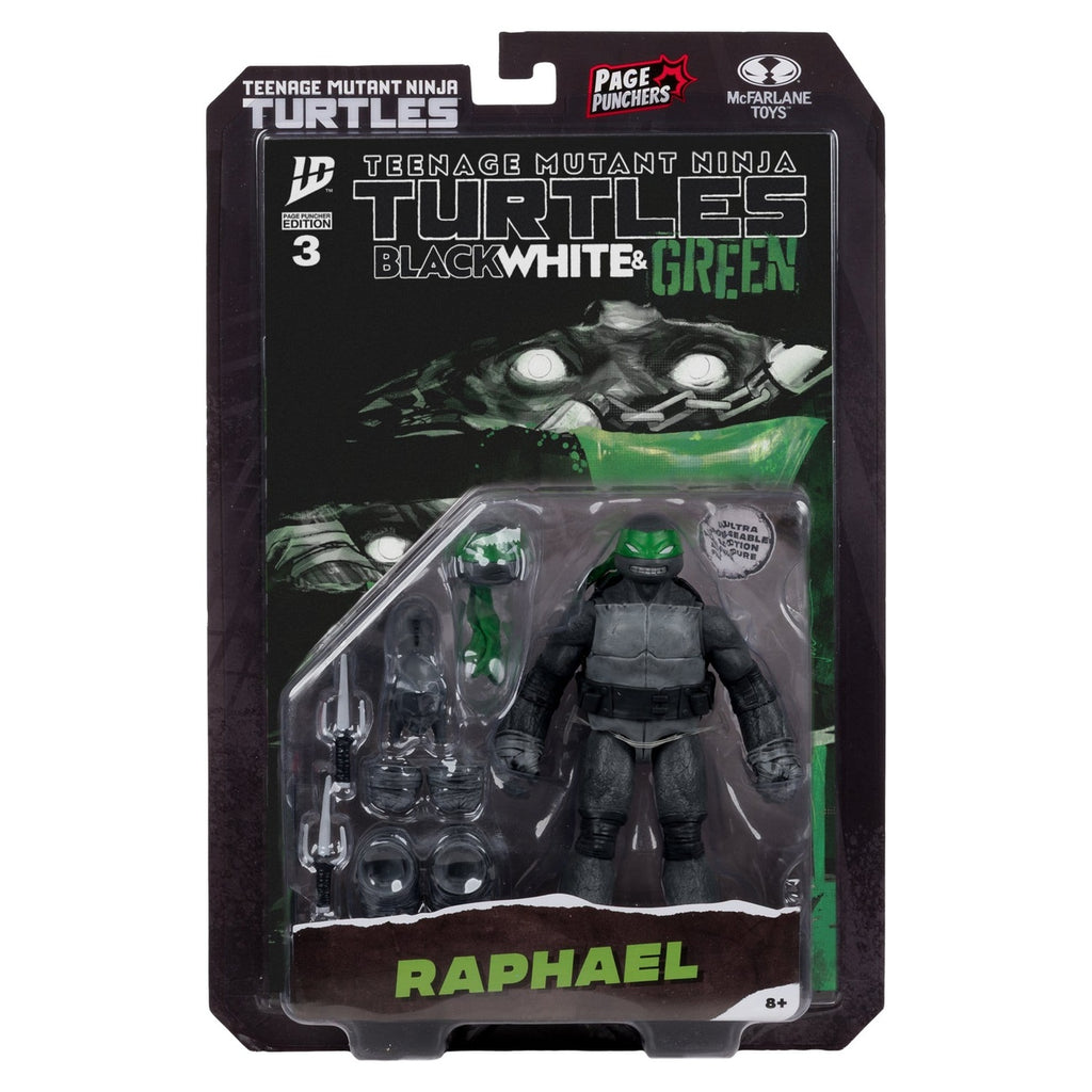 Zdjęcie produktu Teenage Mutant Ninja Turtles Page Punchers figurka akcji Raphael (Black White & Green) (Red Platinum Edition) 13 cm