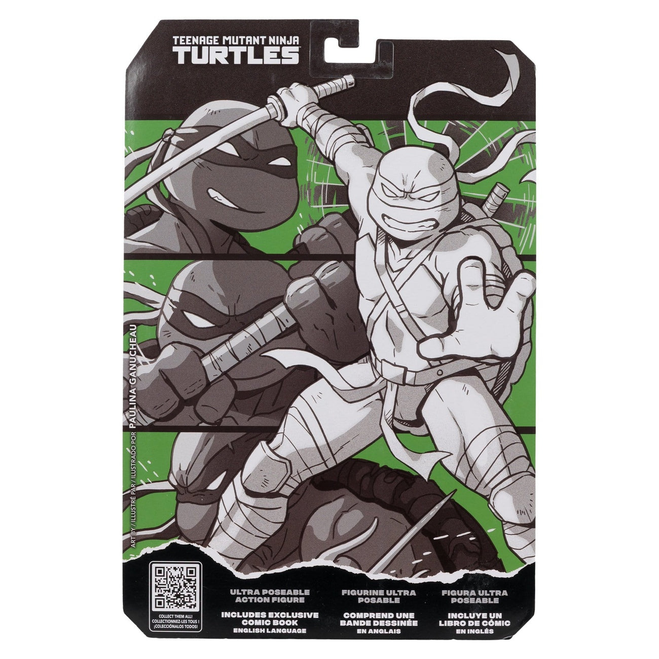 Zdjęcie produktu Teenage Mutant Ninja Turtles Page Punchers figurka akcji Leonardo (Black White & Green) (Red Platinum Edition) 13 cm