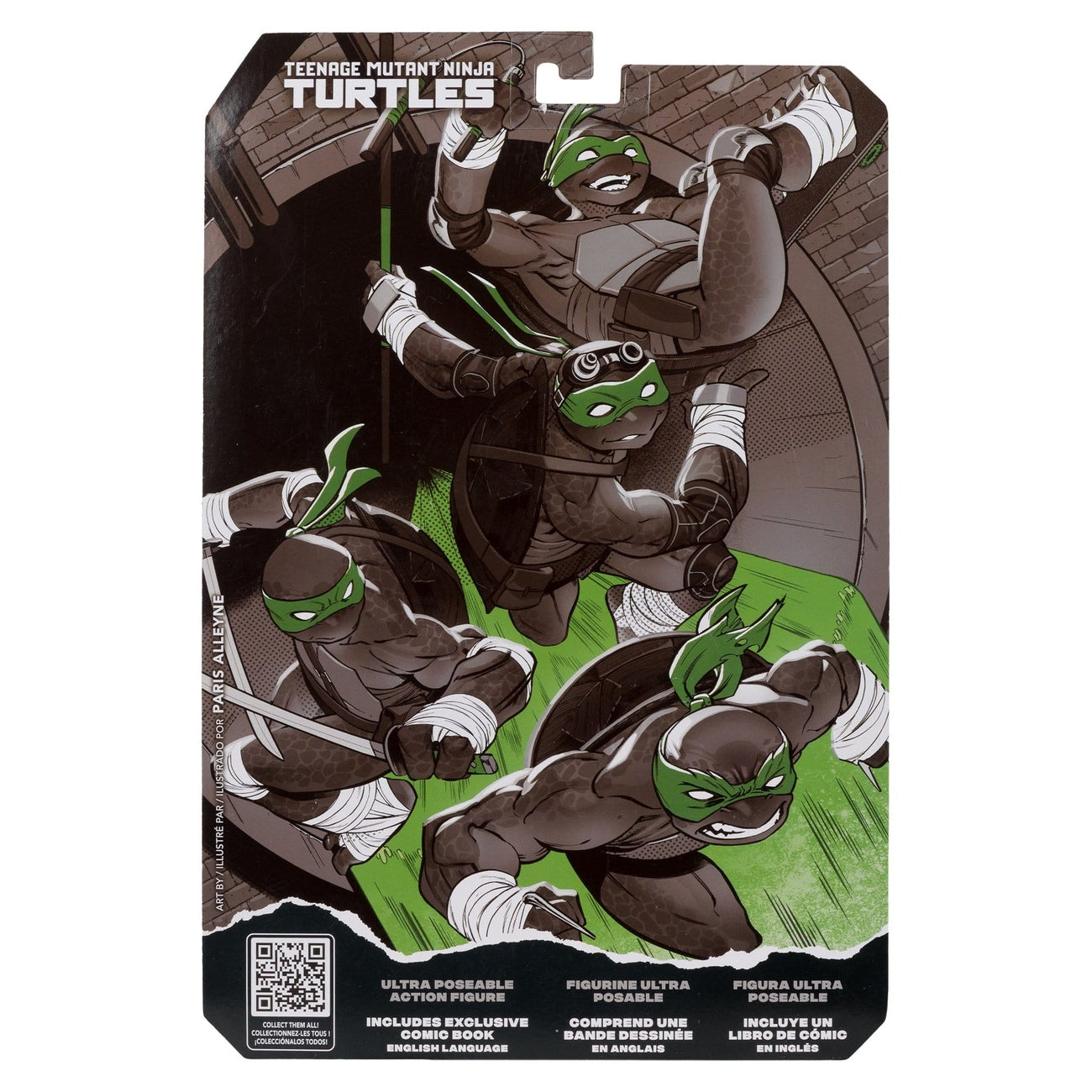 Zdjęcie produktu Teenage Mutant Ninja Turtles Page Punchers figurka akcji Donatello (Black White & Green) (Red Platinum Edition) 13 cm