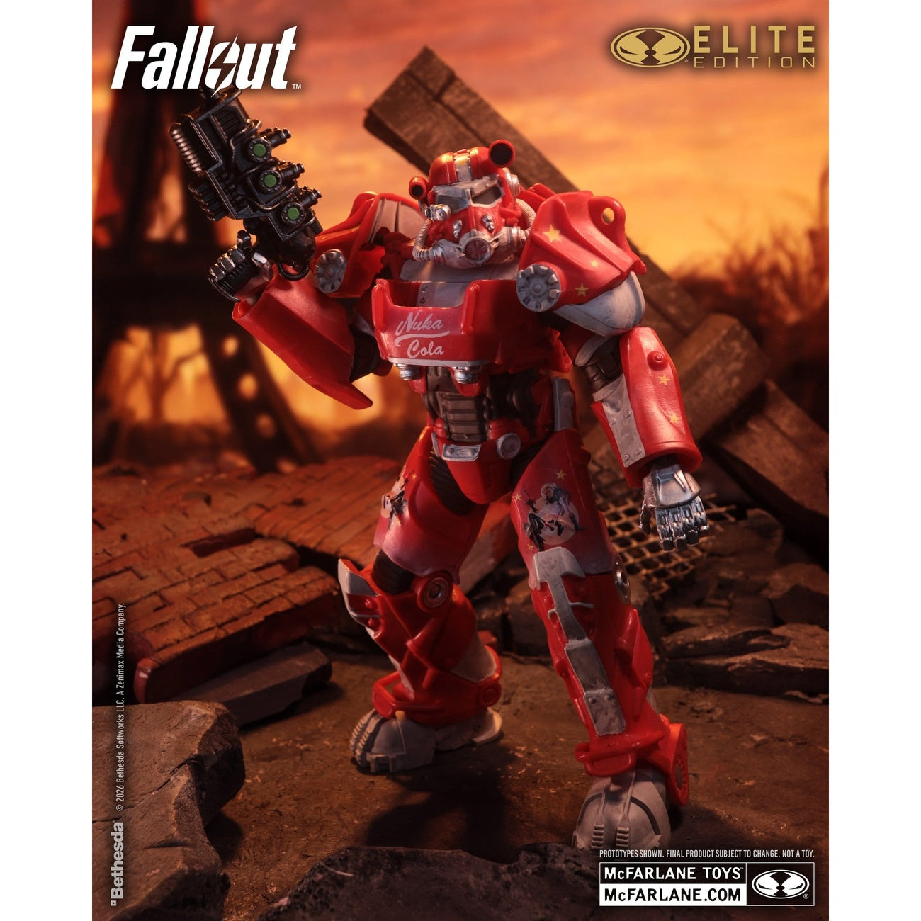 Zdjęcie produktu Fallout McFarlane Elite Edition Figurka akcji Fallout 76 Nuka Cola T-60 (Gold Label) 19 cm