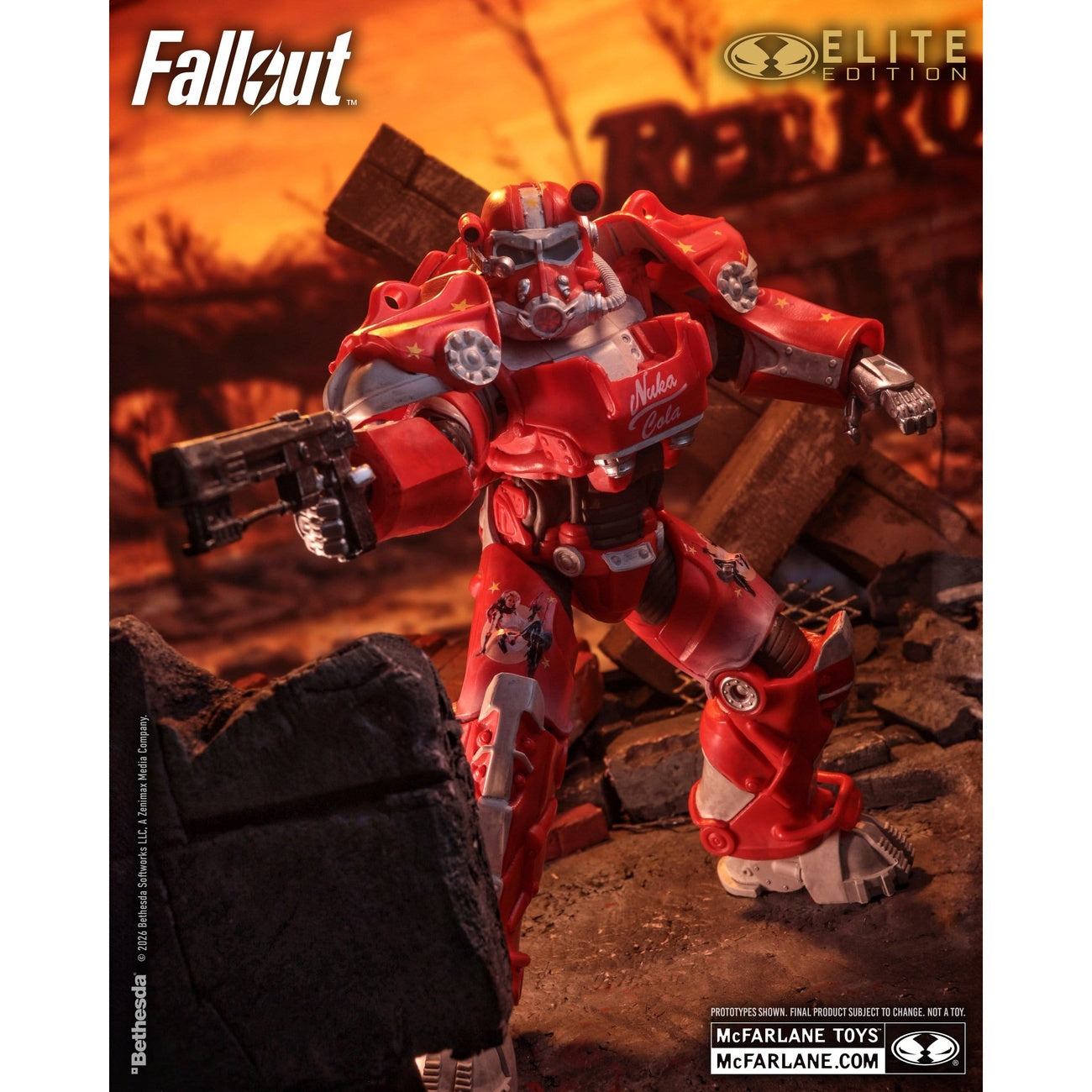 Zdjęcie produktu Fallout McFarlane Elite Edition Figurka akcji Fallout 76 Nuka Cola T-60 (Gold Label) 19 cm