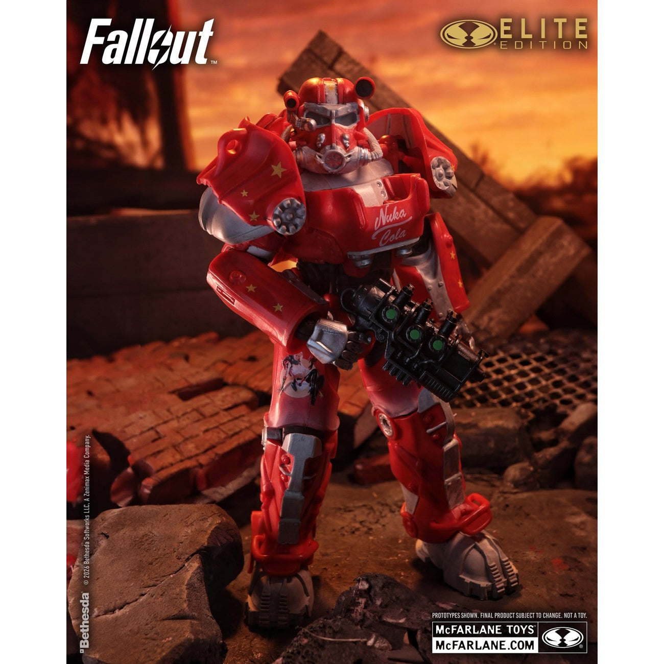 Zdjęcie produktu Fallout McFarlane Elite Edition Figurka akcji Fallout 76 Nuka Cola T-60 (Gold Label) 19 cm