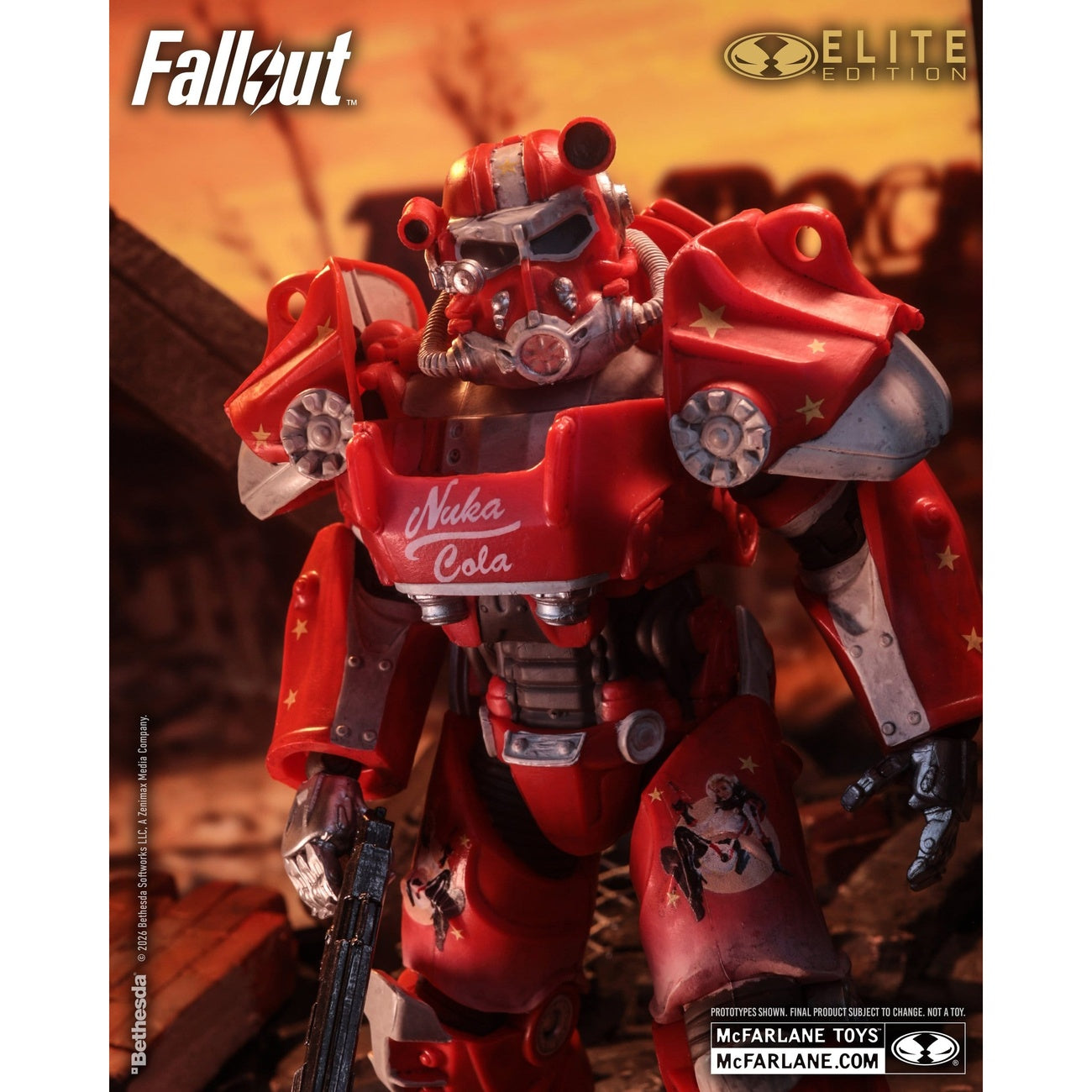 Zdjęcie produktu Fallout McFarlane Elite Edition Figurka akcji Fallout 76 Nuka Cola T-60 (Gold Label) 19 cm