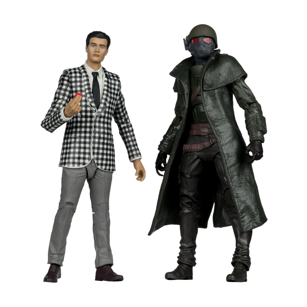 Zdjęcie produktu Fallout: New Vegas Figury 2‑pak Riot Ranger Armor & Benny Survivor 18 cm