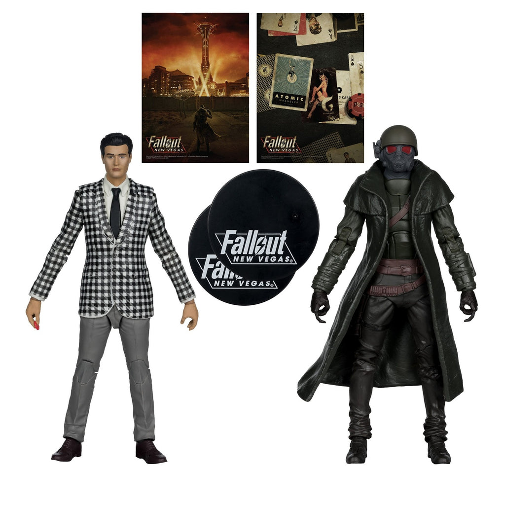 Zdjęcie produktu Fallout: New Vegas Figury 2‑pak Riot Ranger Armor & Benny Survivor 18 cm