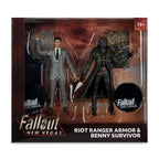 Zdjęcie produktu Fallout: New Vegas Figury 2‑pak Riot Ranger Armor & Benny Survivor 18 cm