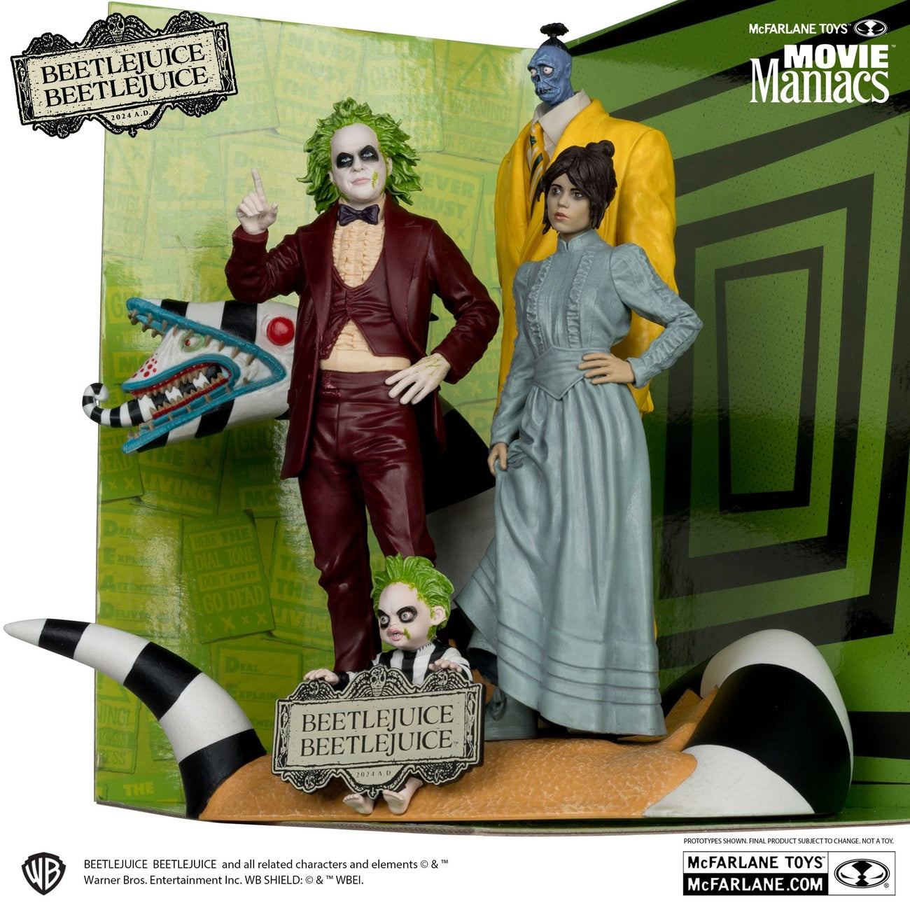Zdjęcie produktu Beetlejuice Beetlejuice Movie Maniacs figury PVC zestaw 4 szt. 15 cm