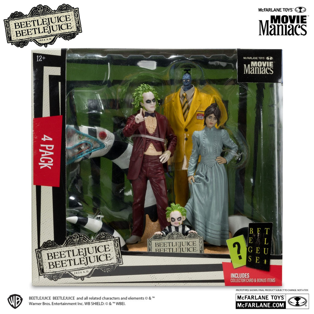 Zdjęcie produktu Beetlejuice Beetlejuice Movie Maniacs figury PVC zestaw 4 szt. 15 cm