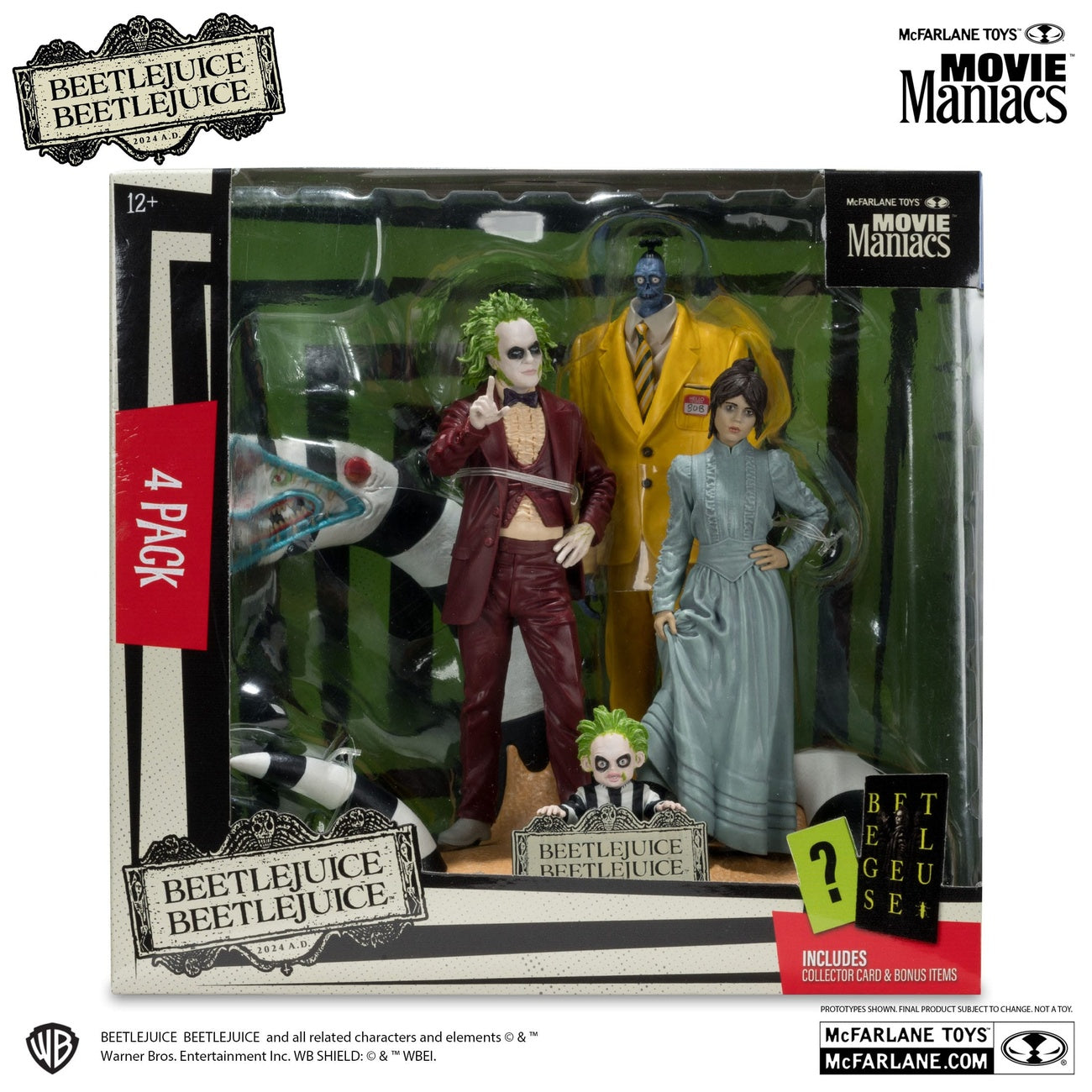 Zdjęcie produktu Beetlejuice Beetlejuice Movie Maniacs figury PVC zestaw 4 szt. 15 cm