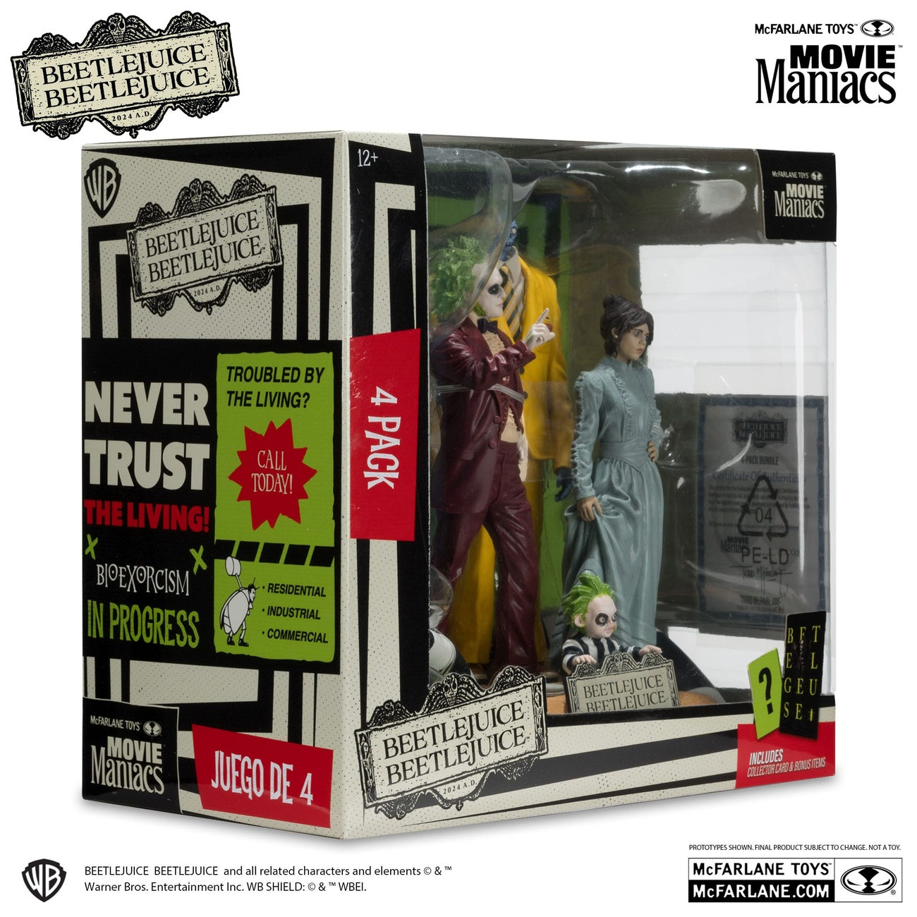 Zdjęcie produktu Beetlejuice Beetlejuice Movie Maniacs figury PVC zestaw 4 szt. 15 cm