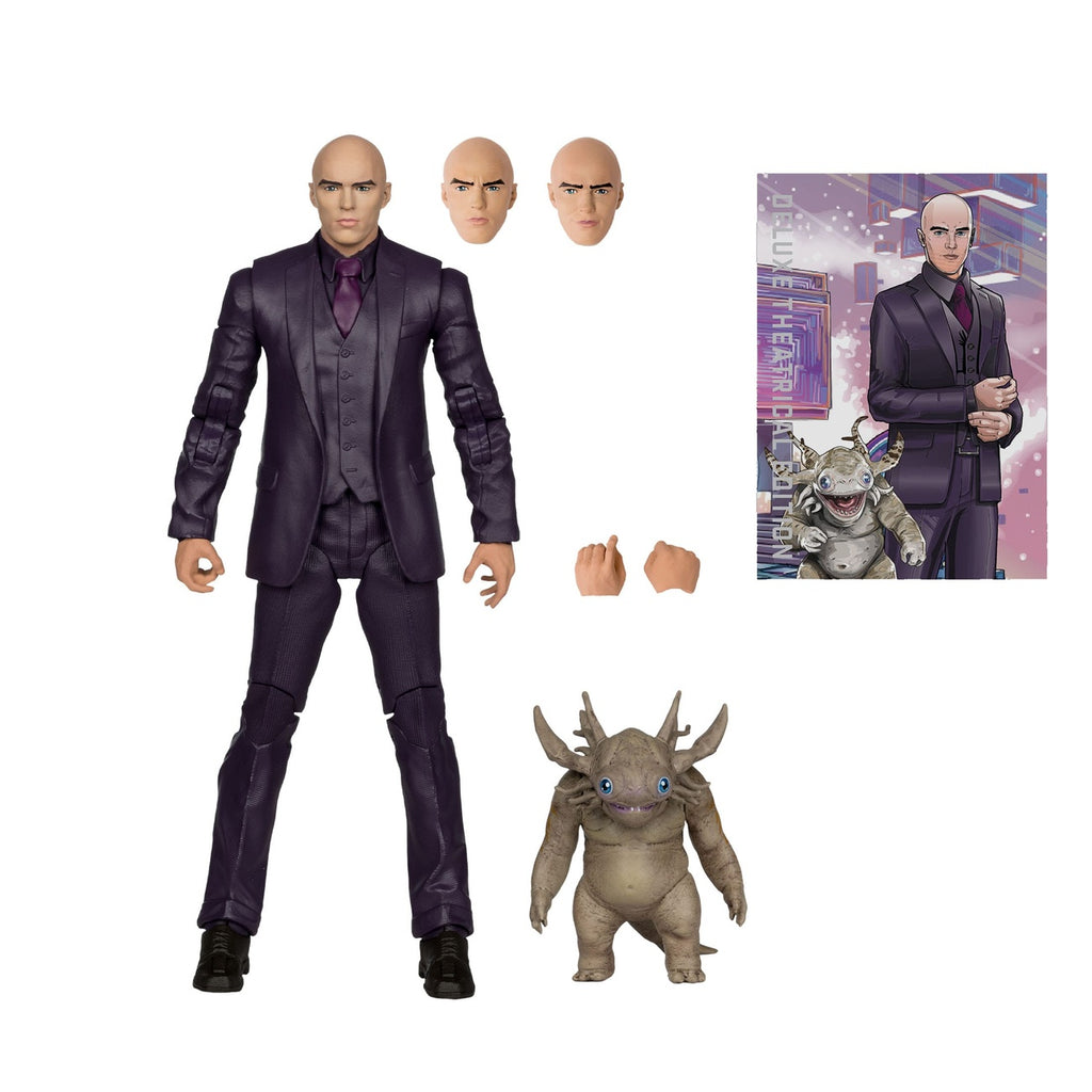 Zdjęcie produktu Superman (2025) DC Multiverse Figurka Deluxe Lex Luthor with Baby Kaiju (Deluxe Theatrical Edition) 18 cm