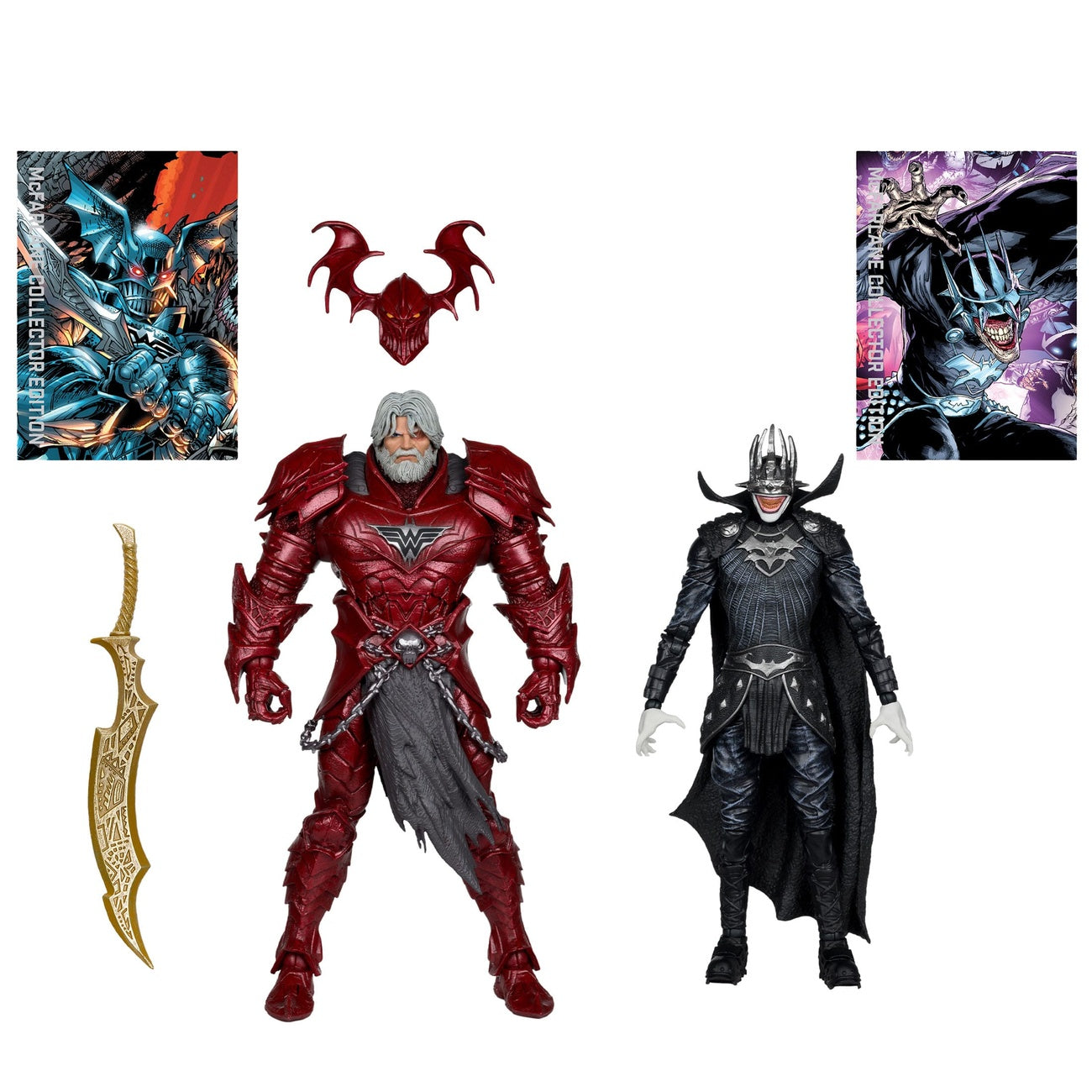 Zdjęcie produktu DC Multiverse McFarlane Collector Edition Figurki akcji Zestaw 2-pack nr 04 Batman Who Laughs (Knight Armor) & Merciless (Dark)