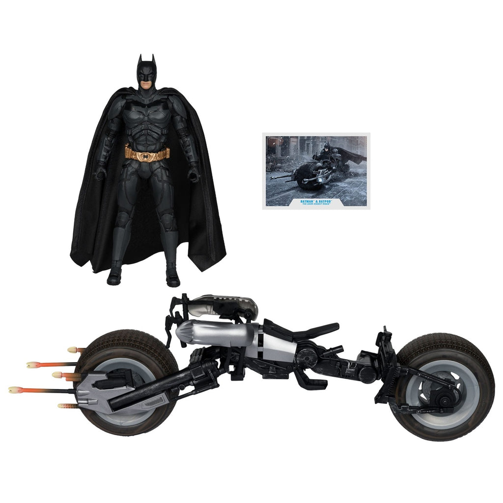Zdjęcie produktu The Dark Knight DC Multiverse figurka akcji z pojazdem Batman & The Batpod 18 cm