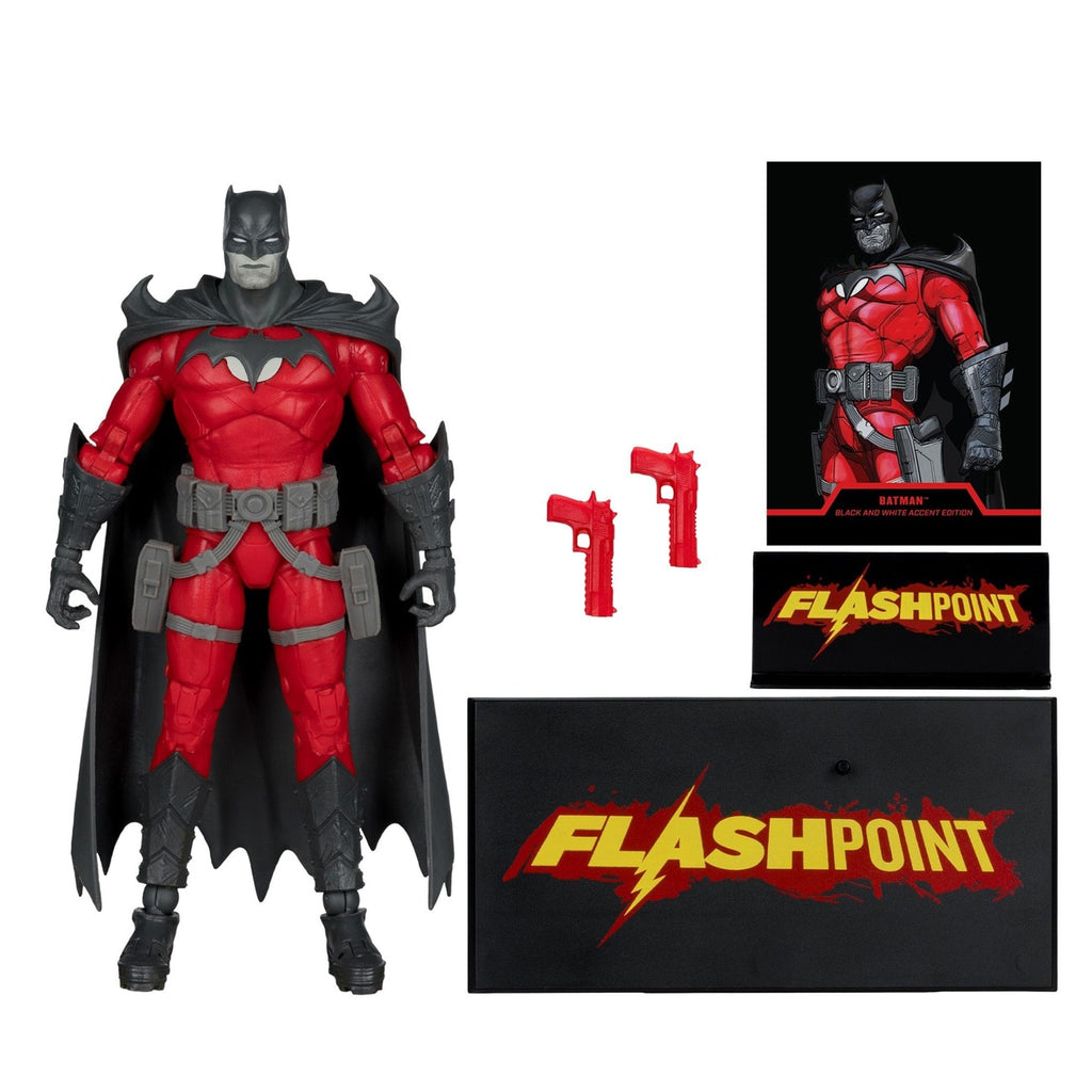 Zdjęcie produktu Figurka DC Multiverse Batman (Flashpoint) (Black & White Accent Edition) (Gold Label) 18 cm