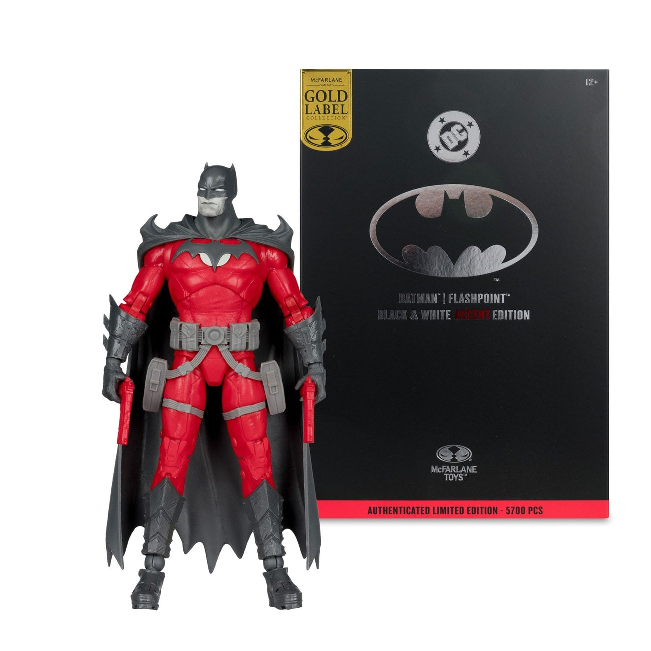 Zdjęcie produktu Figurka DC Multiverse Batman (Flashpoint) (Black & White Accent Edition) (Gold Label) 18 cm