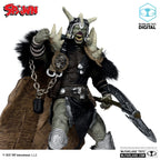 Zdjęcie produktu Figurka akcji Spawn Bloodaxe z koniem (Spawn: The Dark Ages) (McFarlane Toys 30th Anniversary) (Gold Label) 18 cm