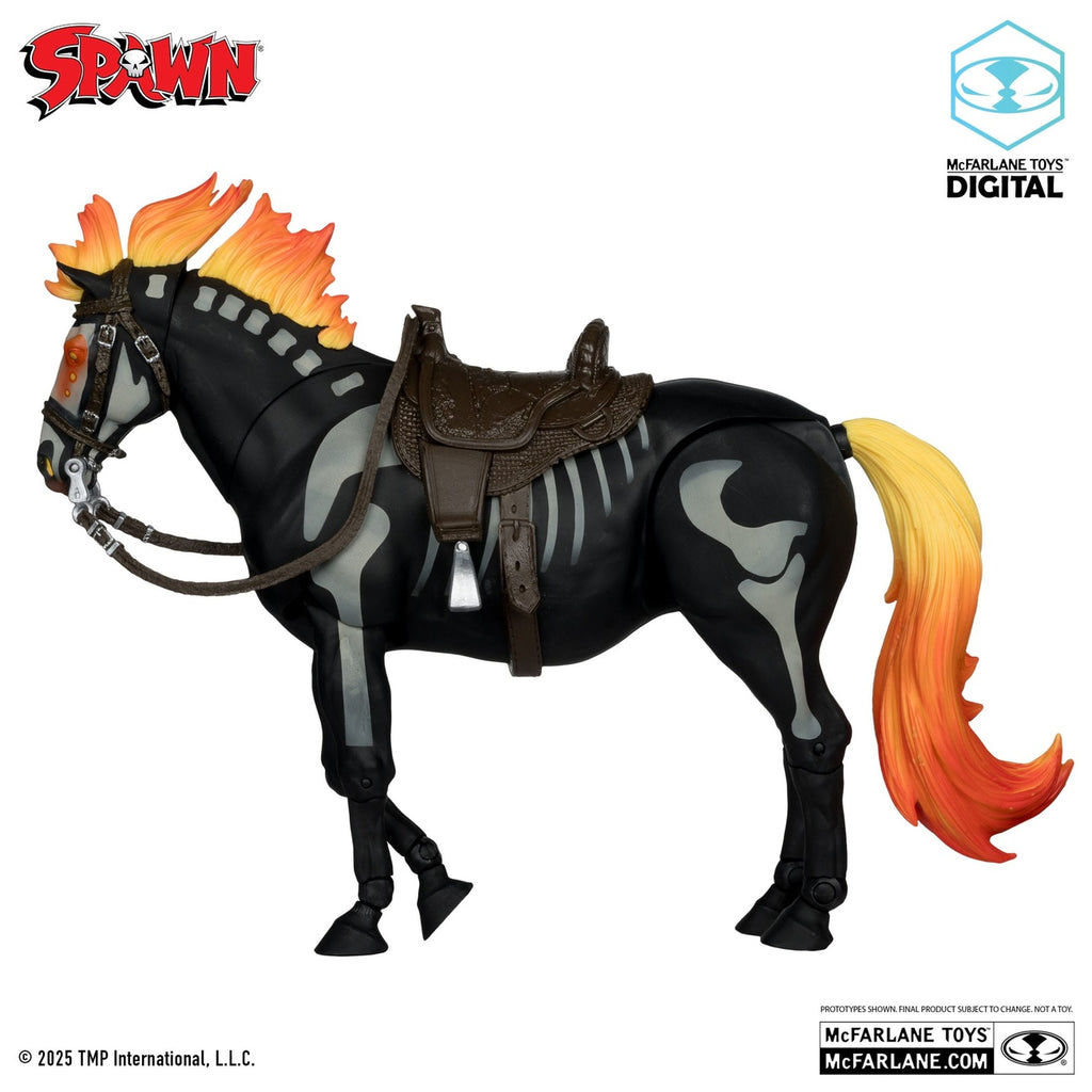 Zdjęcie produktu Figurka akcji Spawn Bloodaxe z koniem (Spawn: The Dark Ages) (McFarlane Toys 30th Anniversary) (Gold Label) 18 cm