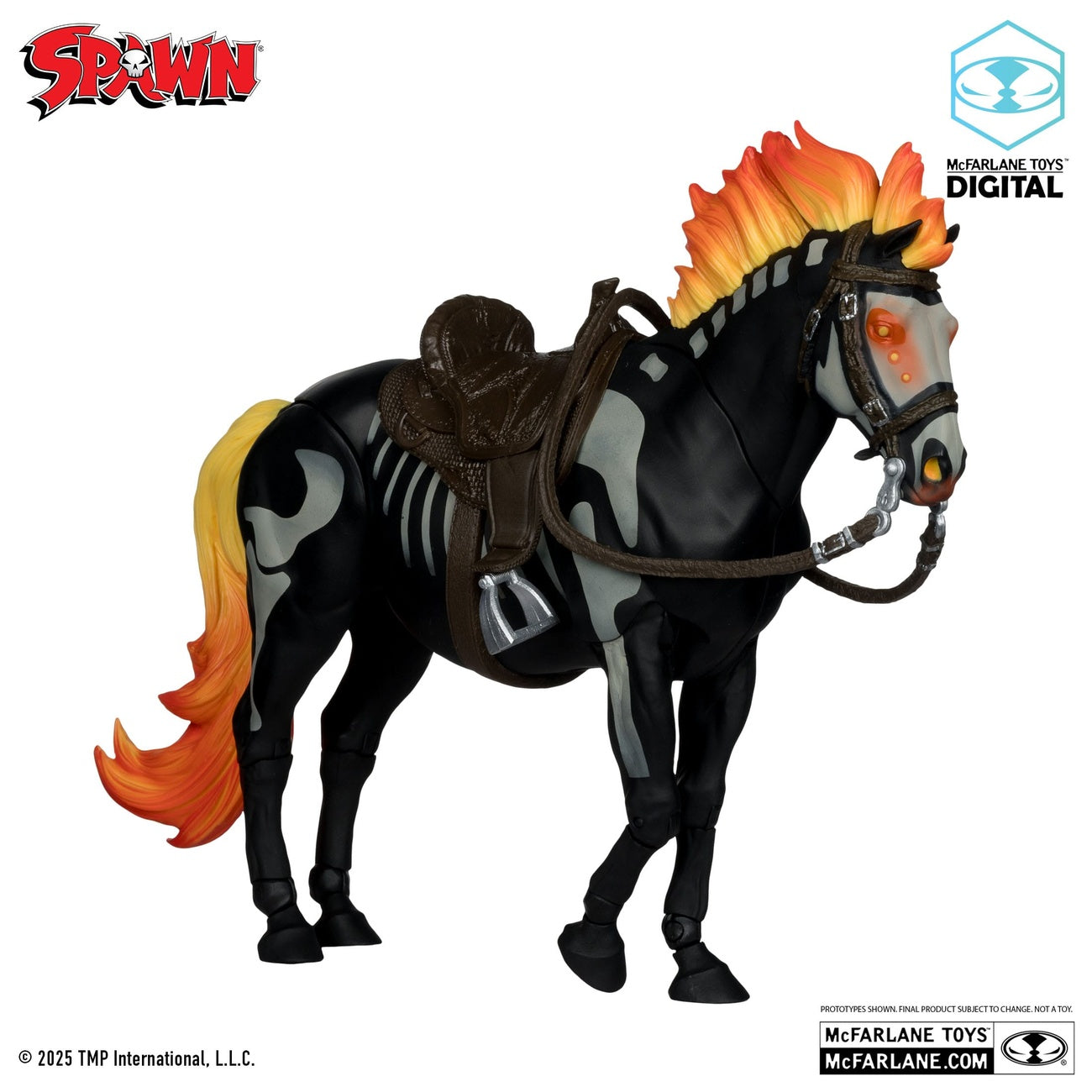Zdjęcie produktu Figurka akcji Spawn Bloodaxe z koniem (Spawn: The Dark Ages) (McFarlane Toys 30th Anniversary) (Gold Label) 18 cm