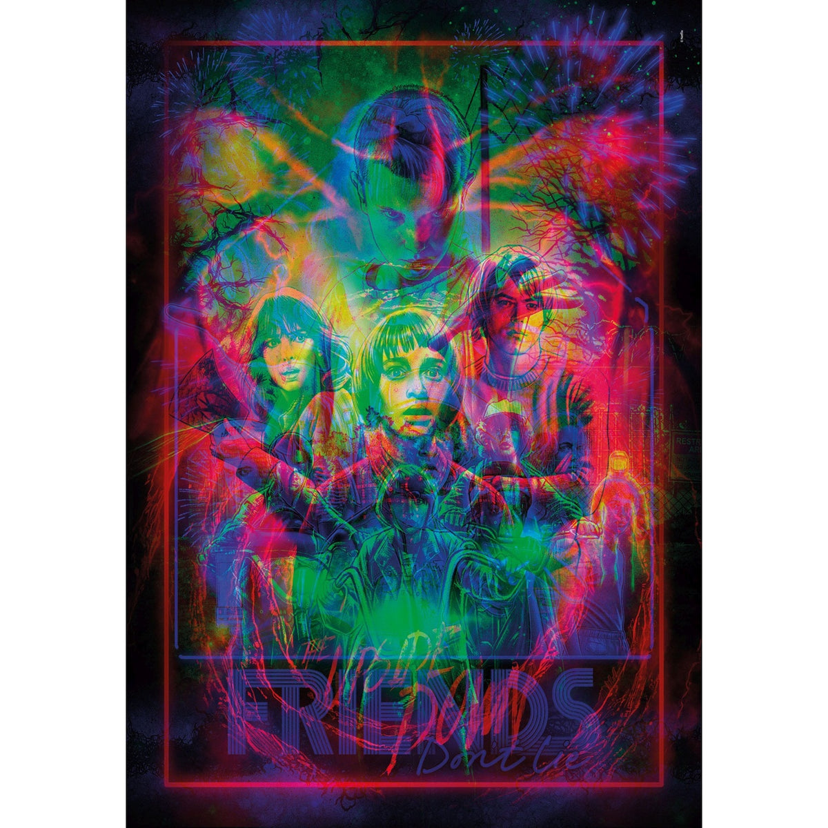 Zdjęcie produktu Stranger Things Metamorphic Art Collection puzzle ze świecącym efektem The Upside (520 elementów)