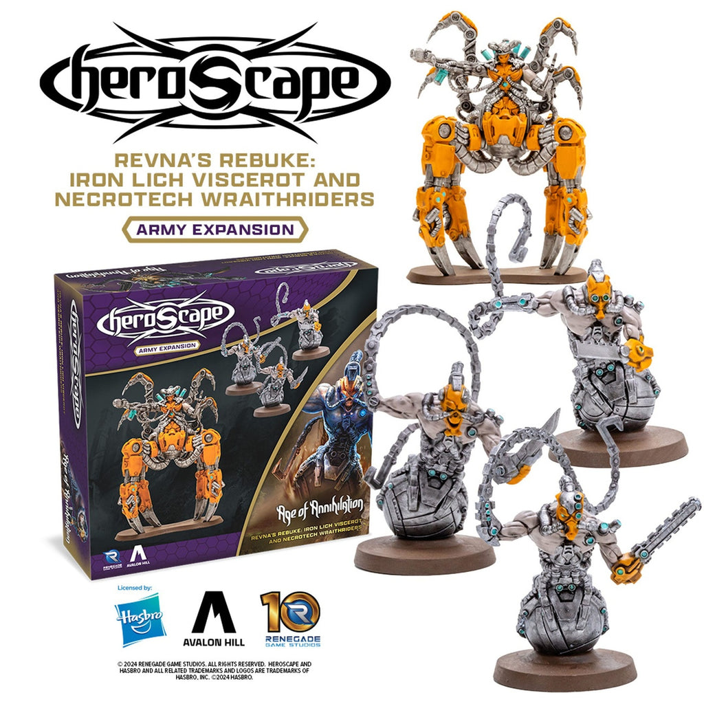 Zdjęcie produktu Heroscape Dodatek Revna's Rebuke: Iron Lich Viscerot and Necrotech Wraithriders Army *Wersja angielska*