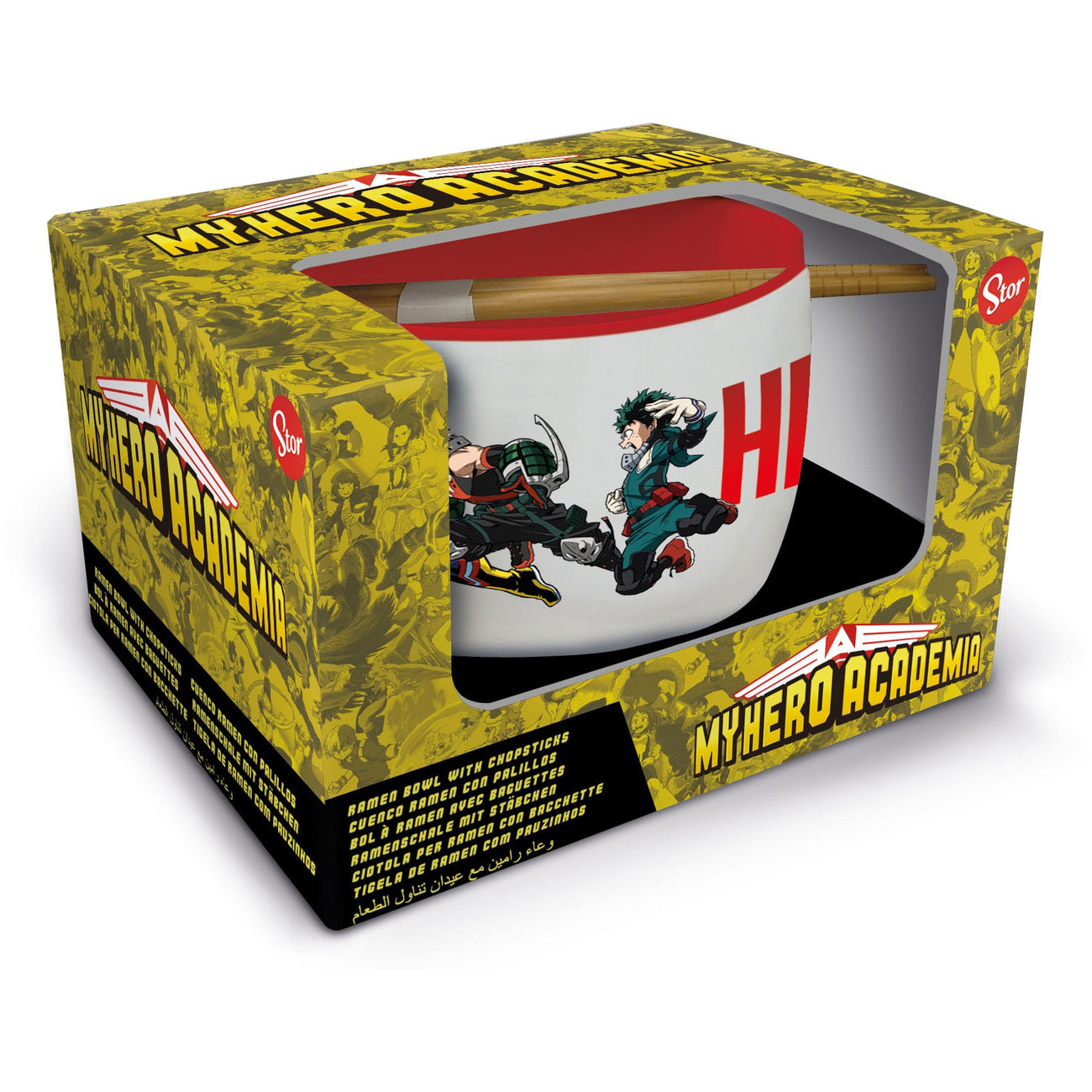 Zdjęcie produktu Miska do ramenu My Hero Academia z pałeczkami Jump