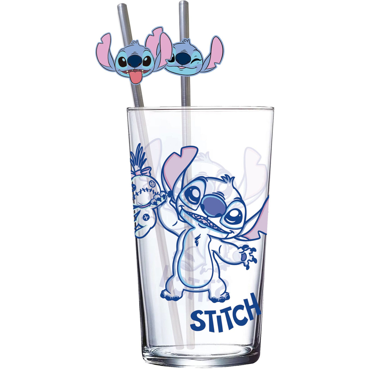 Zdjęcie produktu Lilo & Stitch szklany kubek Tumbler ze słomkami Stitch 485 ml