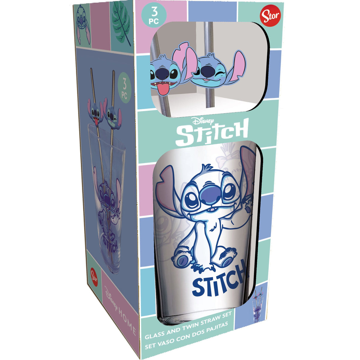 Zdjęcie produktu Lilo & Stitch szklany kubek Tumbler ze słomkami Stitch 485 ml