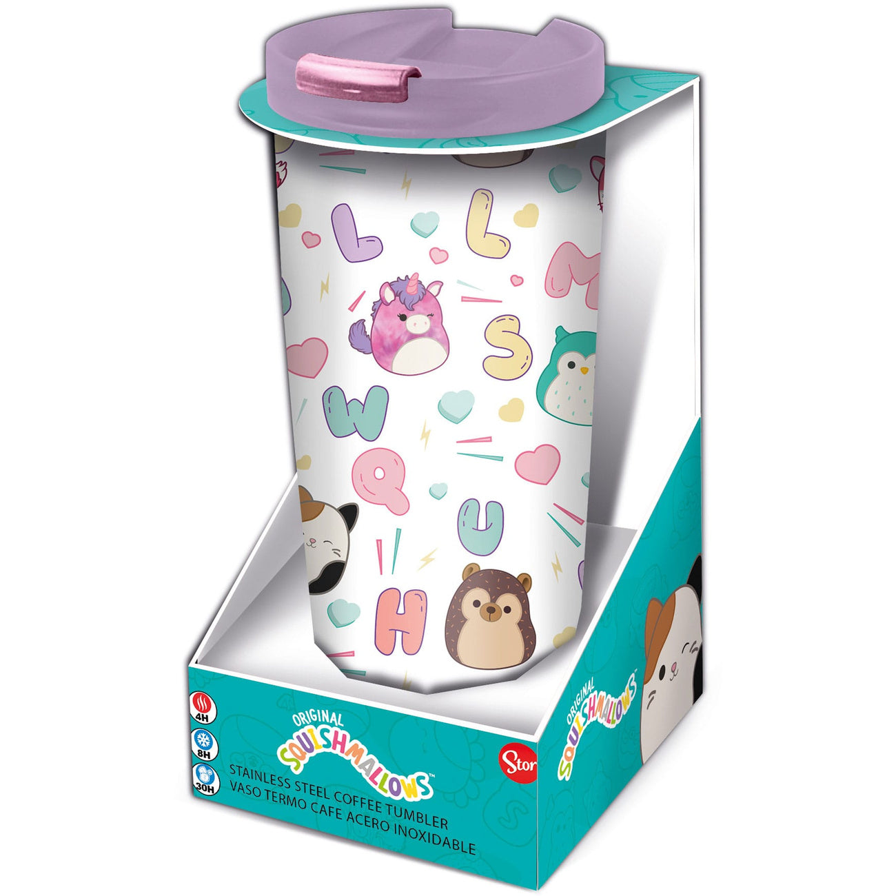 Zdjęcie produktu Kubek turystyczny ze stali nierdzewnej Squishmallows Character
