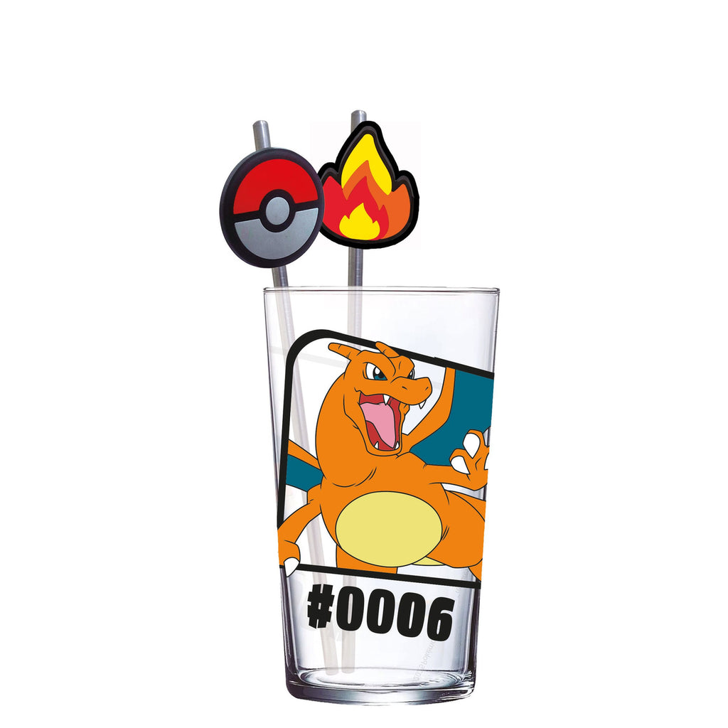 Product image Pokémon Glass Tumbler with Straws Charizard 480 ml