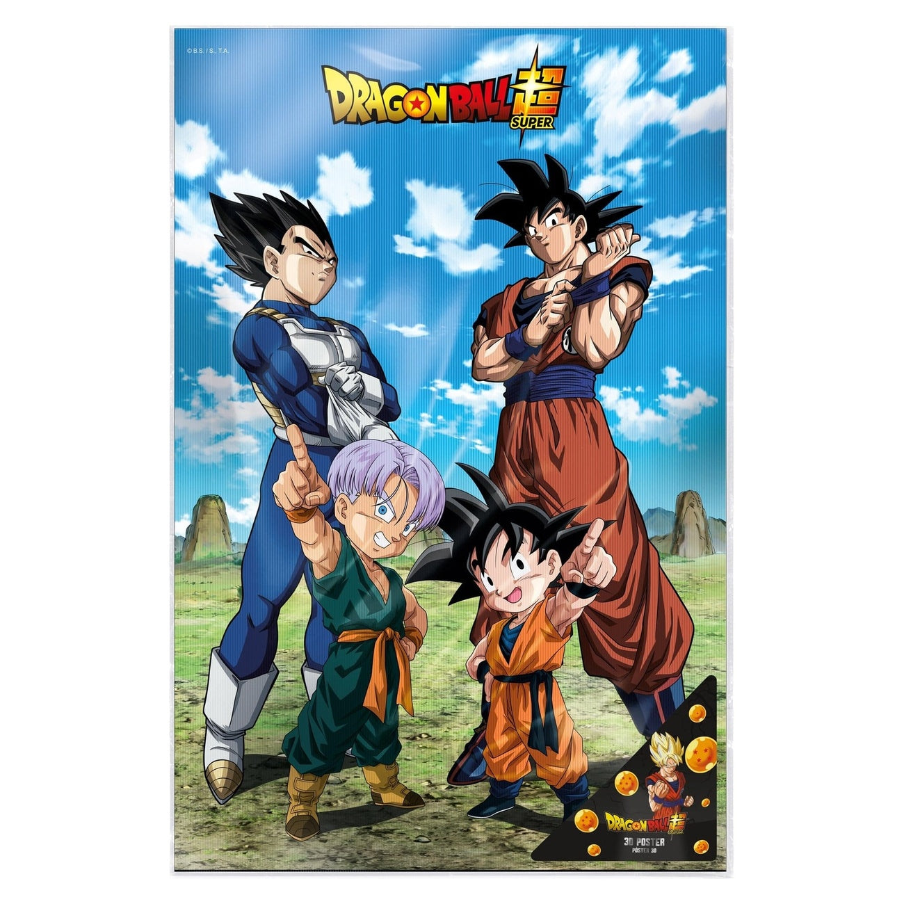 Zdjęcie produktu Dragon Ball Super Plakat 3D Battle of Gods Goku Vegeta Rodzina 38 x 58 cm