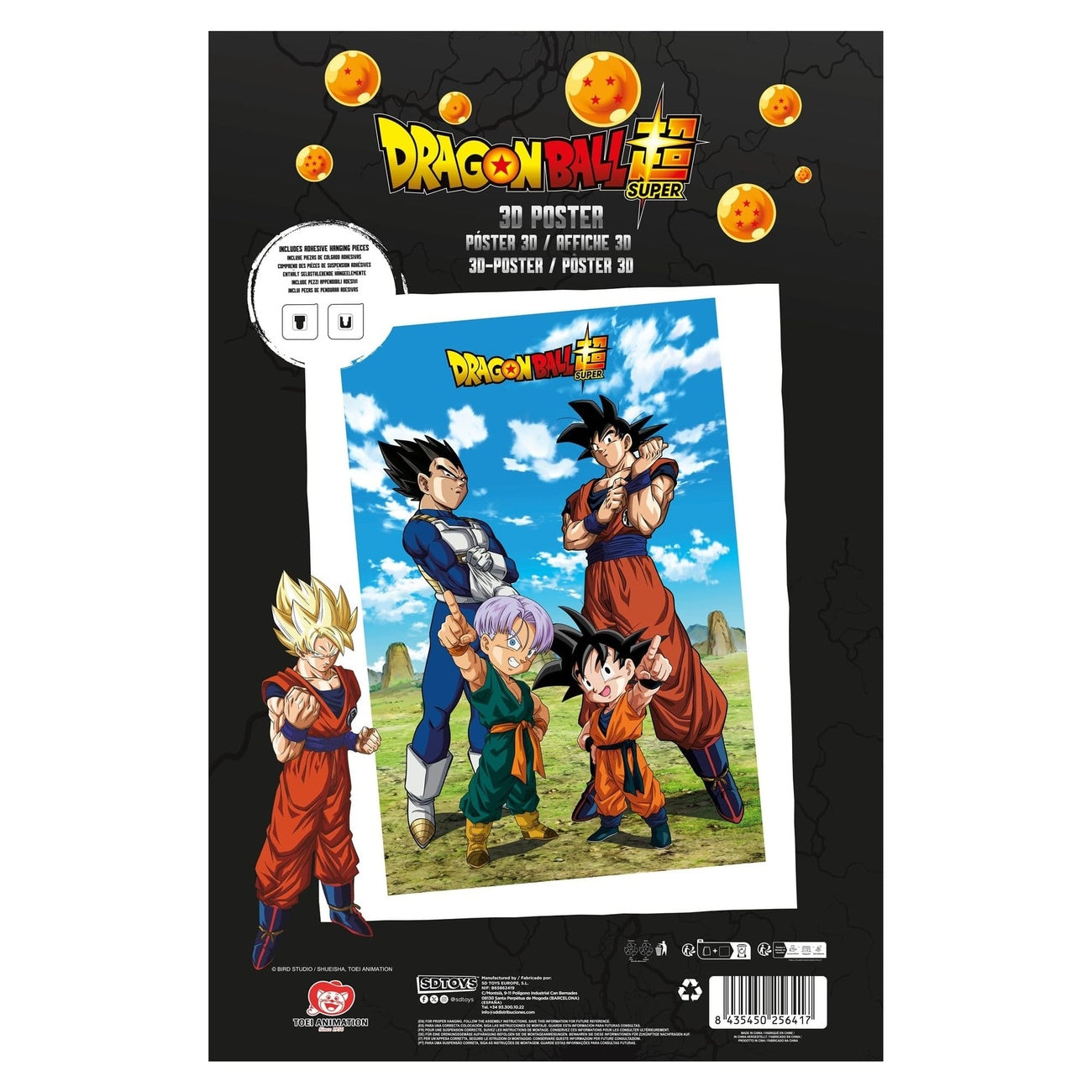 Zdjęcie produktu Dragon Ball Super Plakat 3D Battle of Gods Goku Vegeta Rodzina 38 x 58 cm