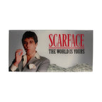 Zdjęcie produktu Scarface Plakat szklany The World Is Yours (szare tło) 60 x 30 cm
