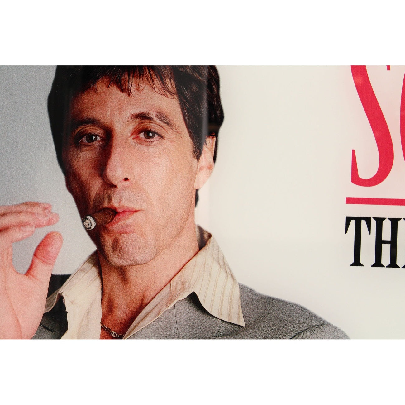 Zdjęcie produktu Scarface Plakat szklany The World Is Yours (szare tło) 60 x 30 cm