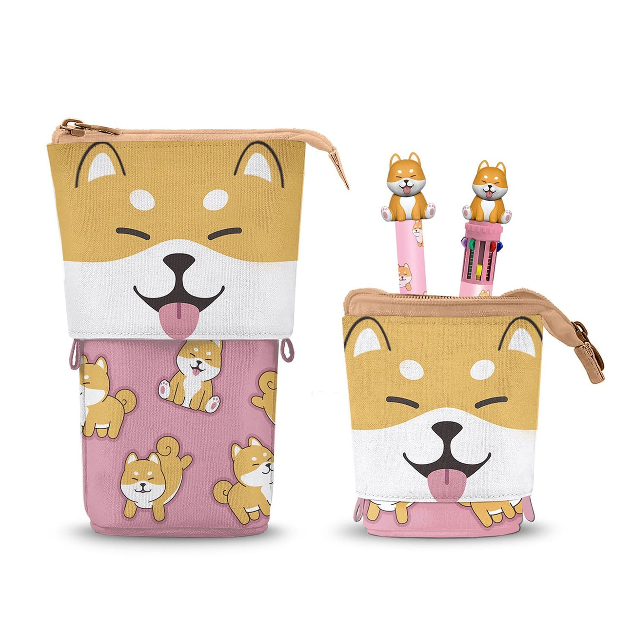 Zdjęcie produktu Oh My Pop! Wysuwany piórnik z dziesięciokolorowym długopisem i wymazywalnym długopisem żelowym Shiba