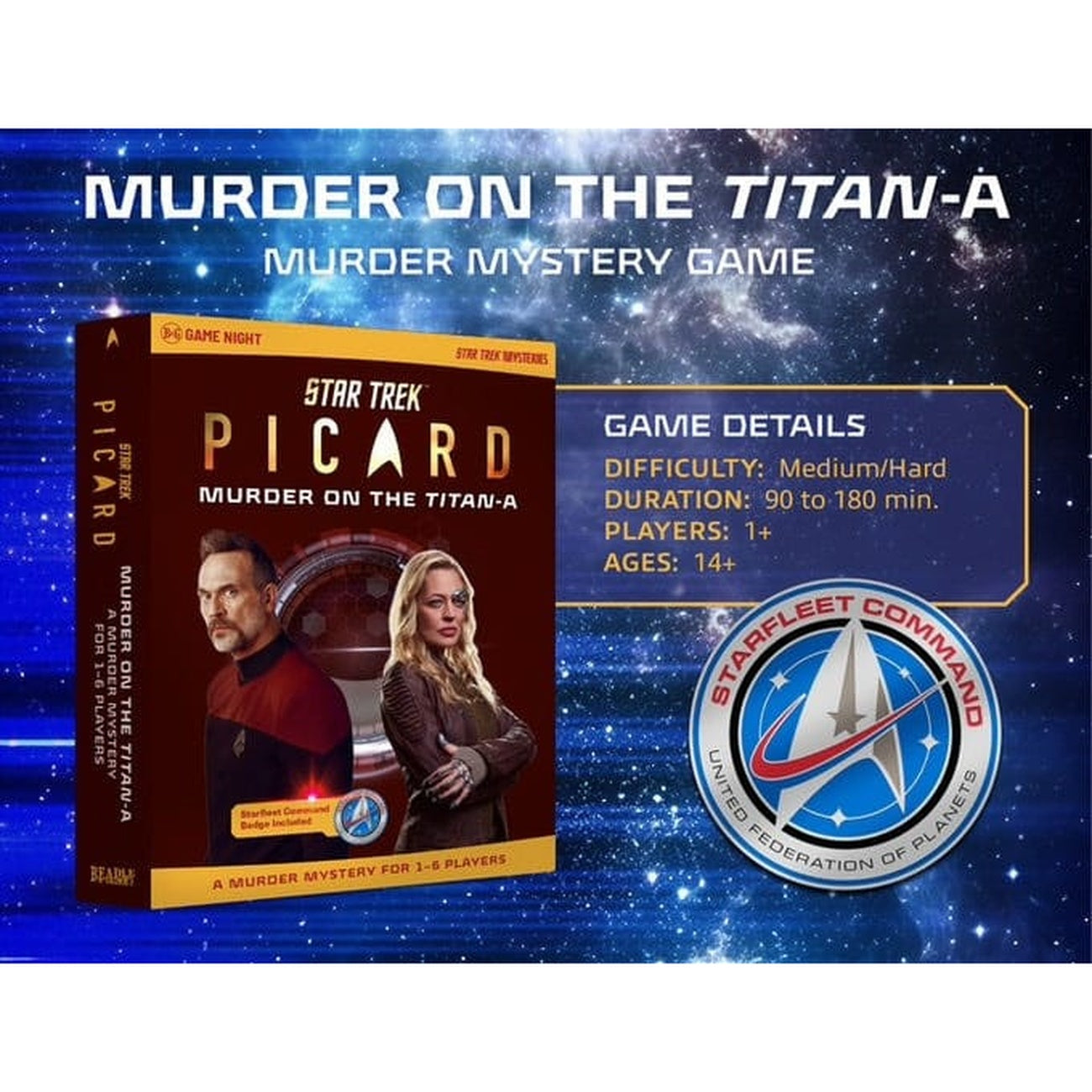 Zdjęcie produktu Star Trek: Picard Murder Mystery Game Murder on the Titan-A *Wersja angielska*