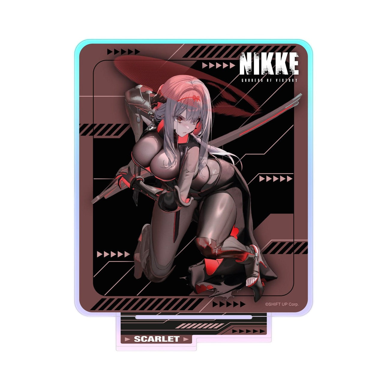 Zdjęcie produktu Goddess of Victory: Nikke Crouching Series Akrylowy Stojak Scarlet Holograficzny 14 cm