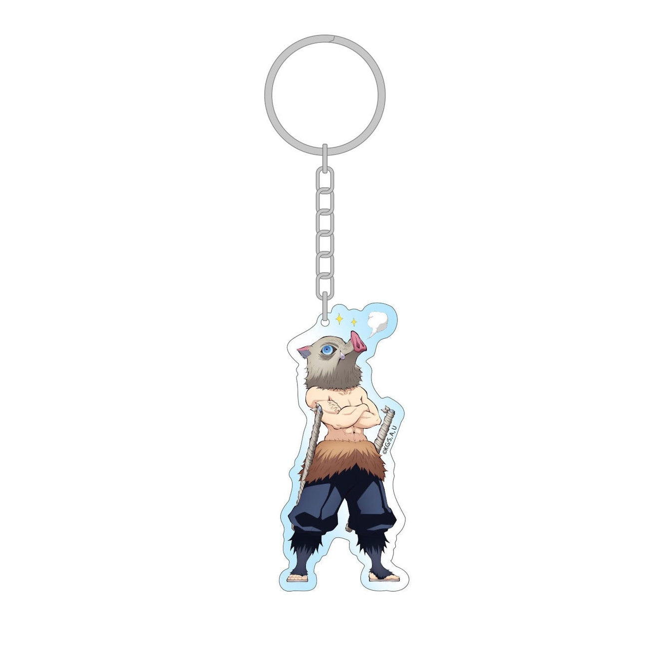 Zdjęcie produktu Demon Slayer: Kimetsu no Yaiba Brelok akrylowy Inosuke Holographic 8 cm