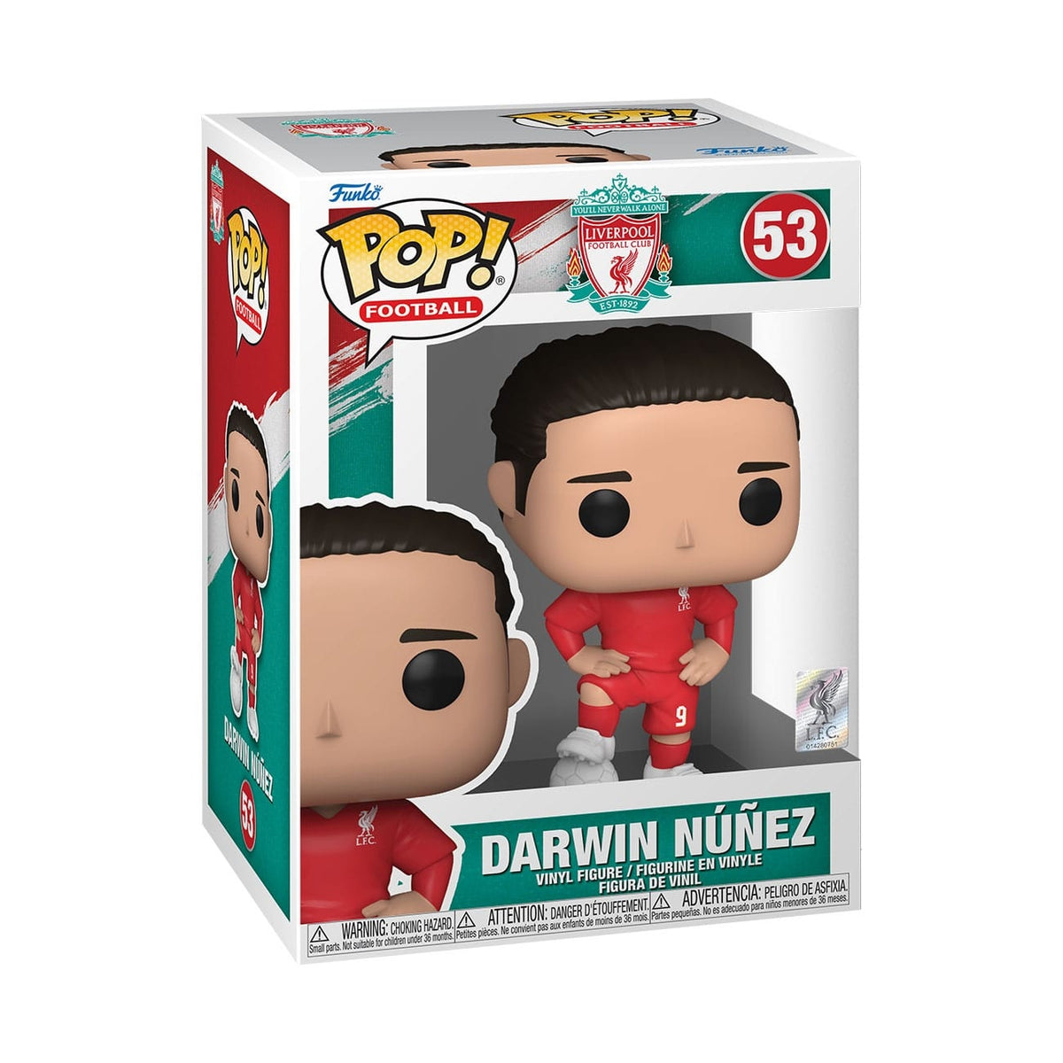 Zdjęcie produktu FC Liverpool POP! winylowa figurka Football Darwin Núñez 9 cm