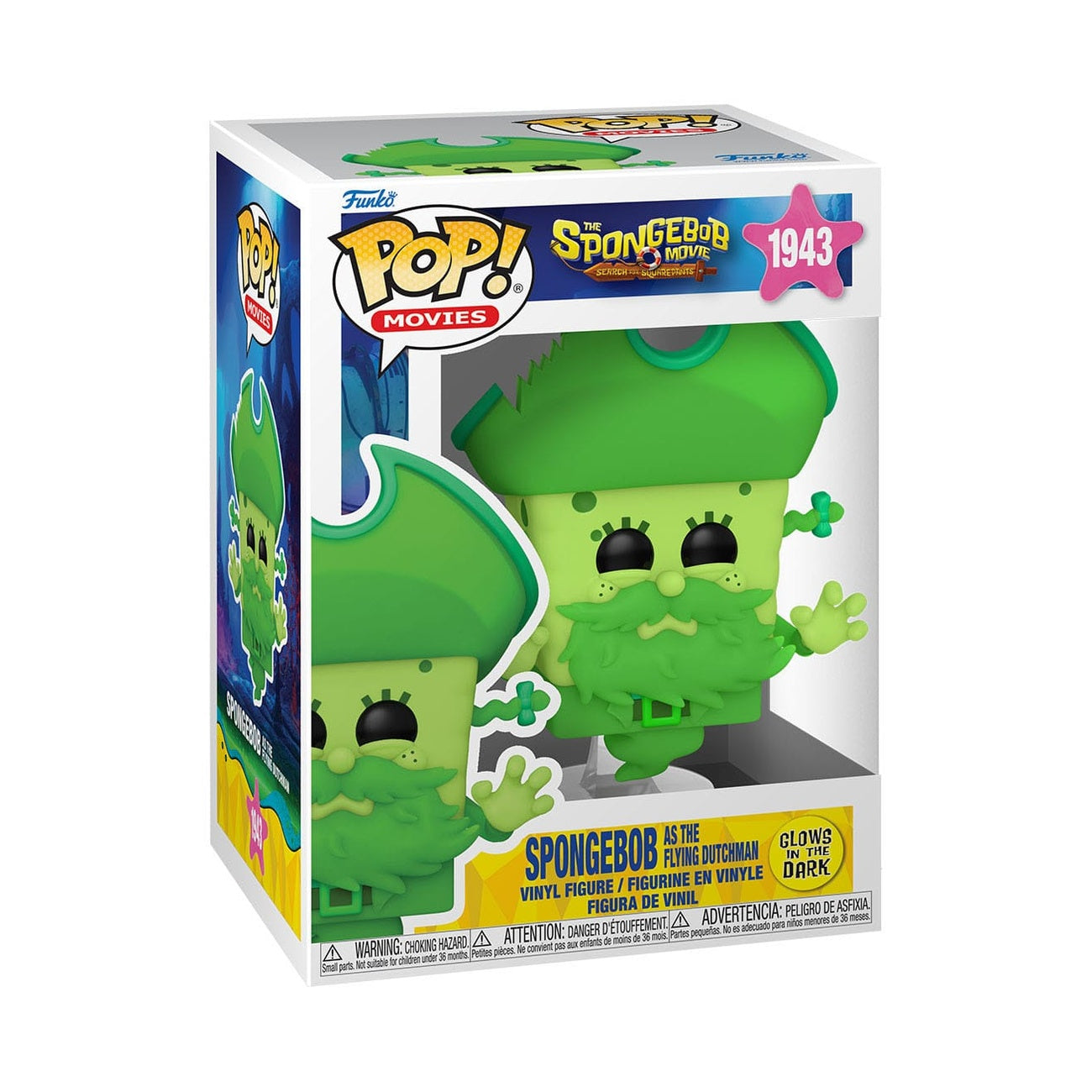Zdjęcie produktu SpongeBob Kanciastoporty Figurka POP! Vinyl SpongeBob jako Latający Holender (Glow) 9 cm