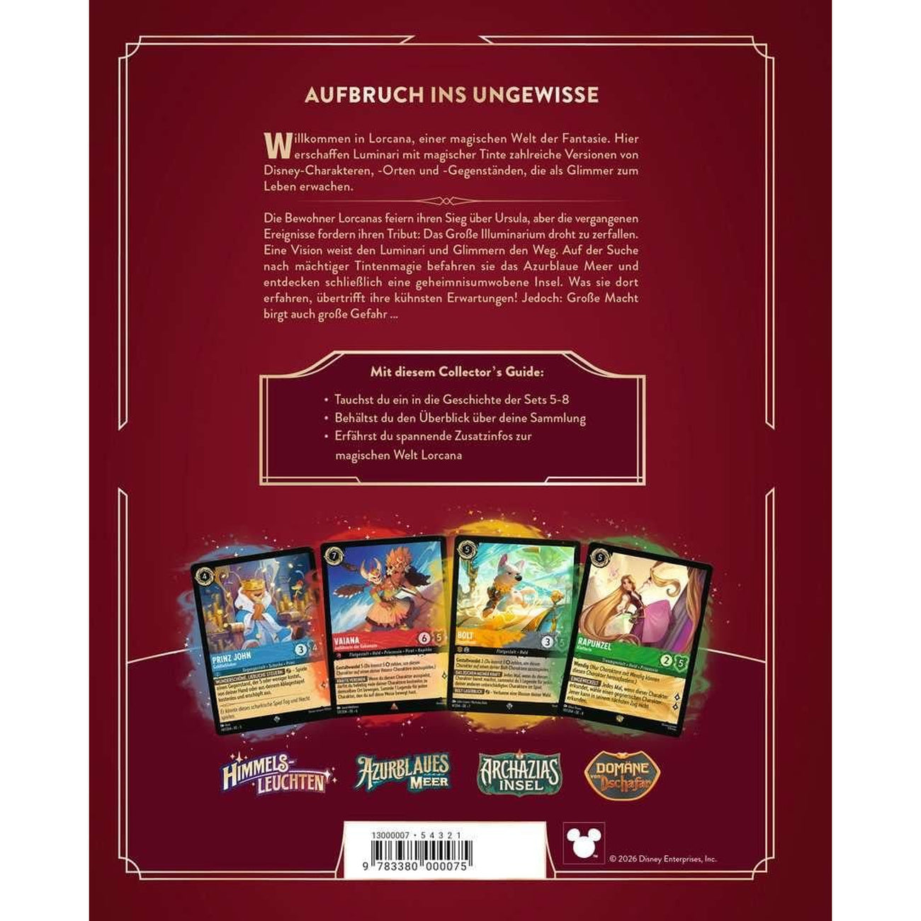 Zdjęcie produktu Disney Lorcana TCG Książka Oficjalny Poradnik Kolekcjonera: Zestawy 5-8 *Wersja niemiecka*