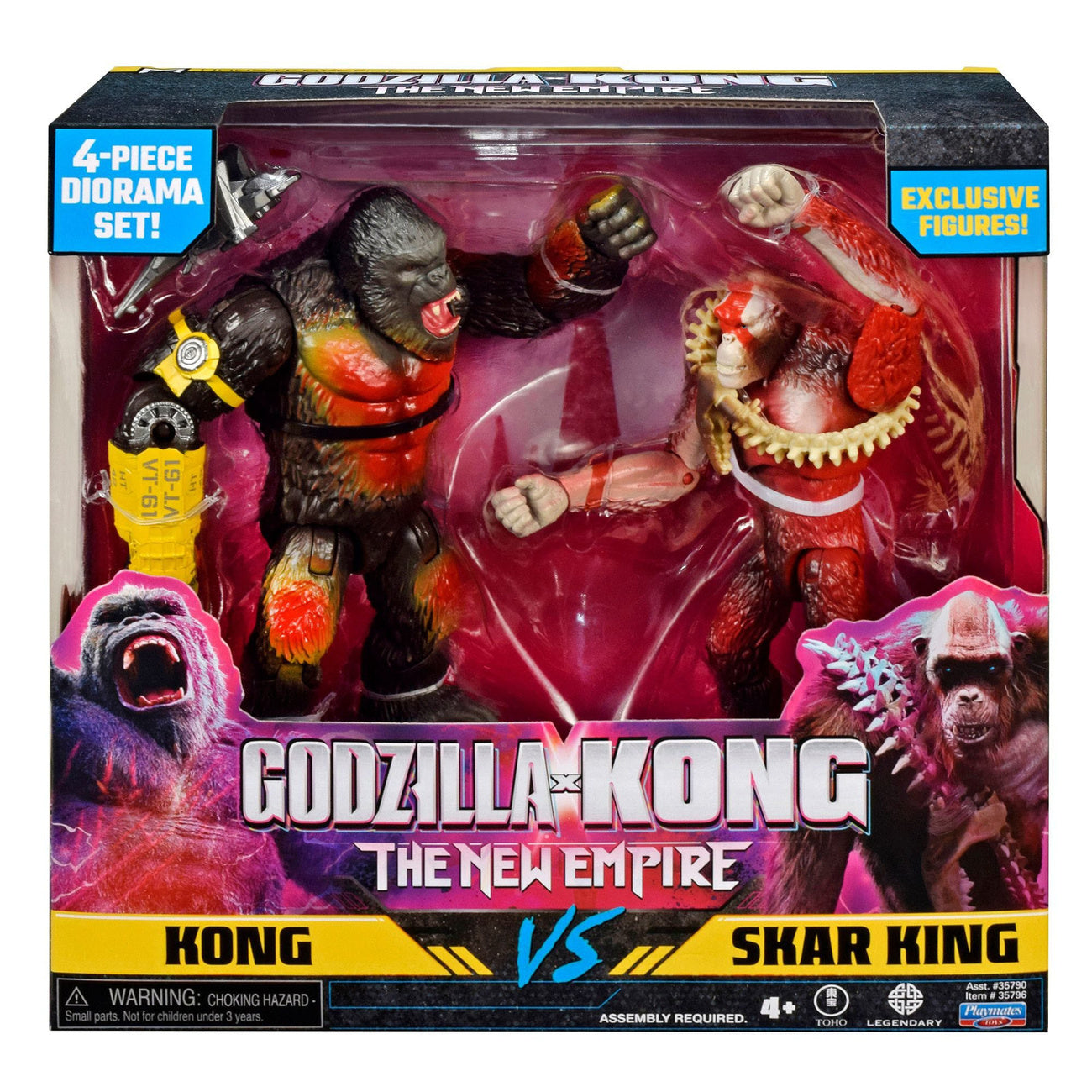 Zdjęcie produktu Godzilla x Kong: The New Empire Diorama zestaw 2 szt. Kong vs Skar 15 cm