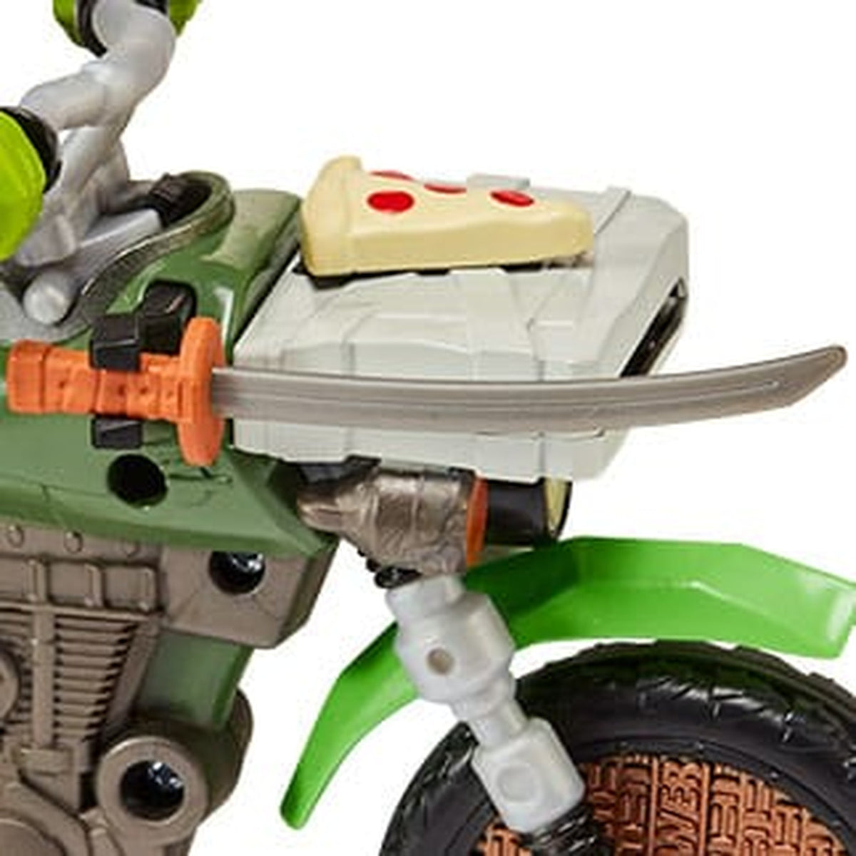 Zdjęcie produktu Teenage Mutant Ninja Turtles: Mutant Mayhem Drive N Kick figurka akcji Leonardo i motocykl 11 cm