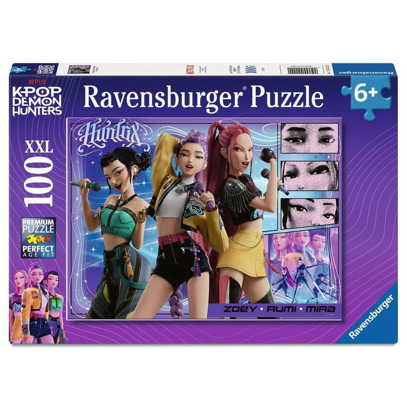 Zdjęcie produktu Puzzle dla dzieci KPop Demon Hunters Happy fans, happy Honmoon! (100 elementów XXL)
