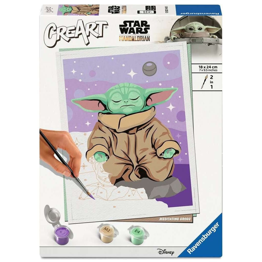 Zdjęcie produktu Star Wars: The Mandalorian CreArt malowanie po numerach Medytujący Grogu