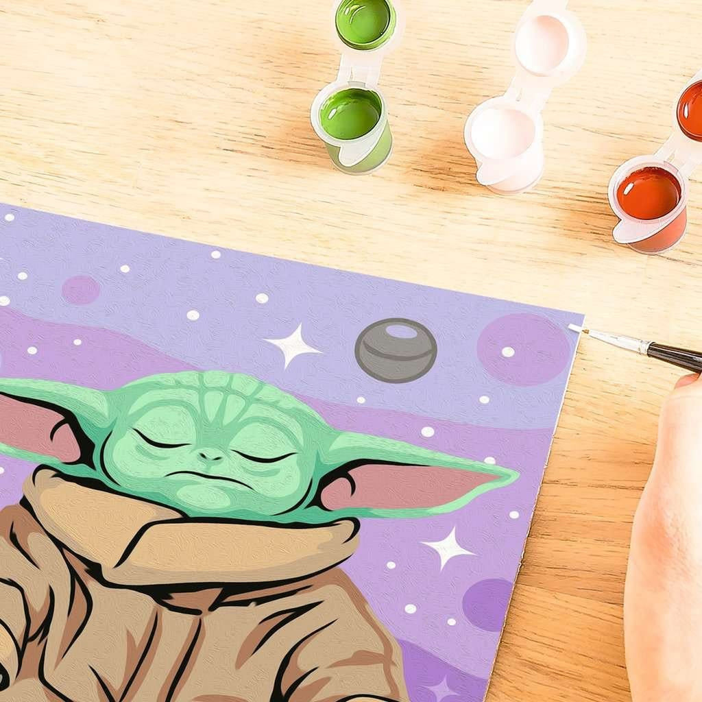Zdjęcie produktu Star Wars: The Mandalorian CreArt malowanie po numerach Medytujący Grogu
